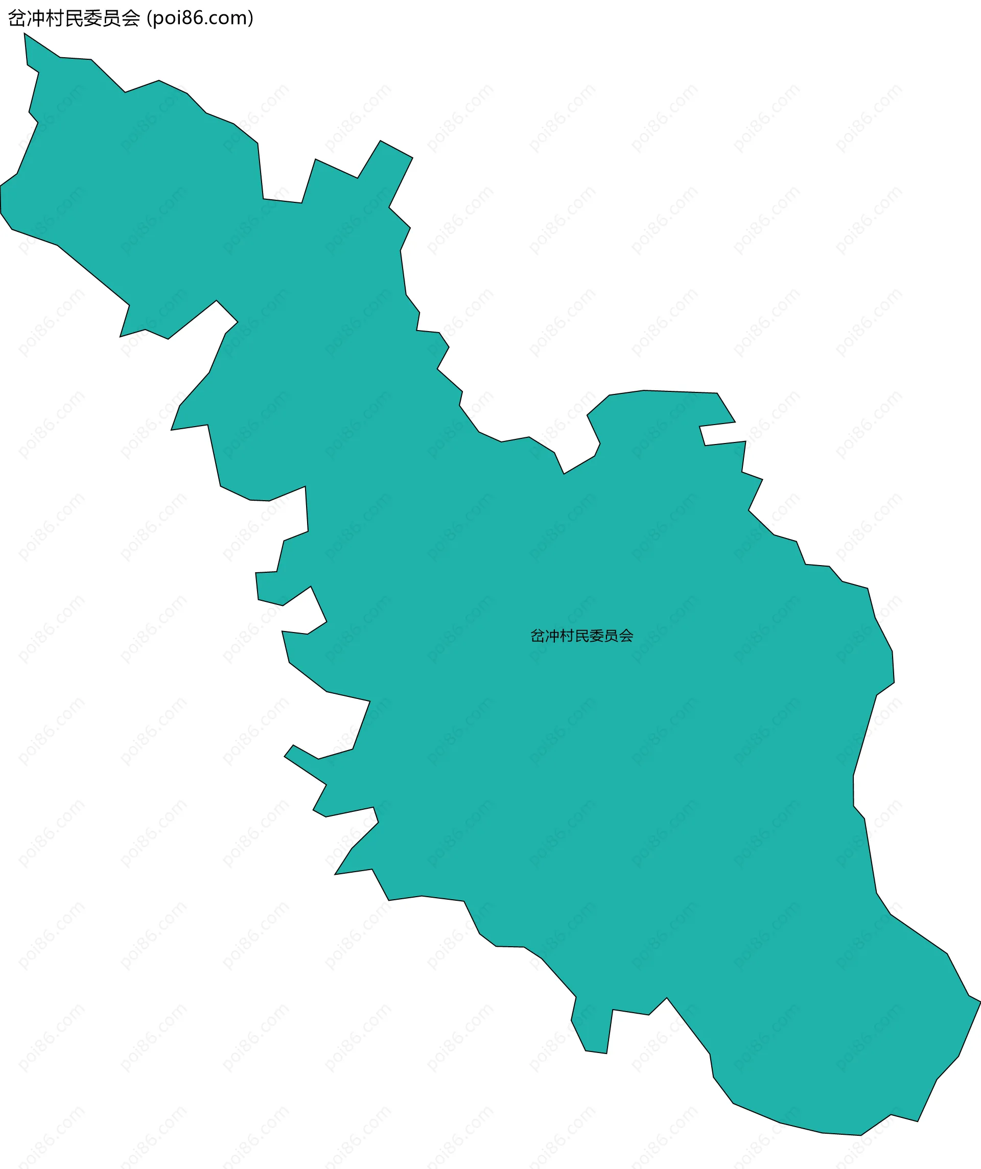岔冲村民委员会边界地图