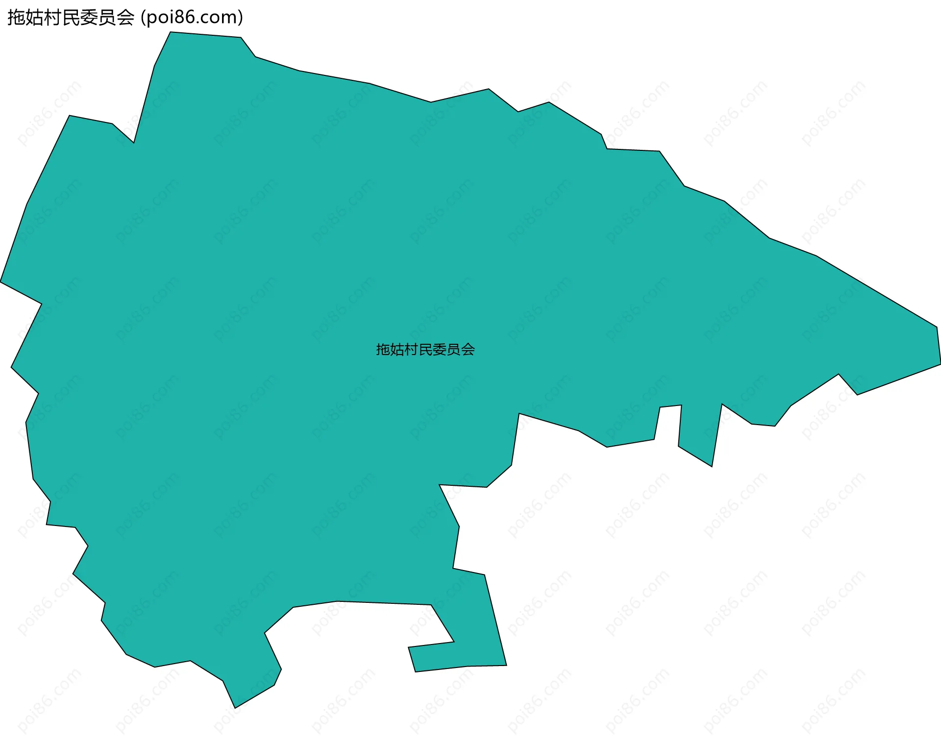 拖姑村民委员会边界地图