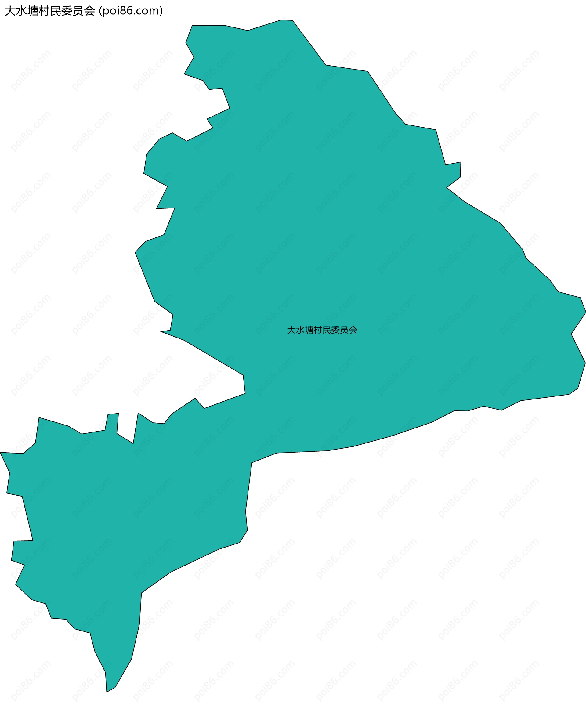 大水塘村民委员会边界地图