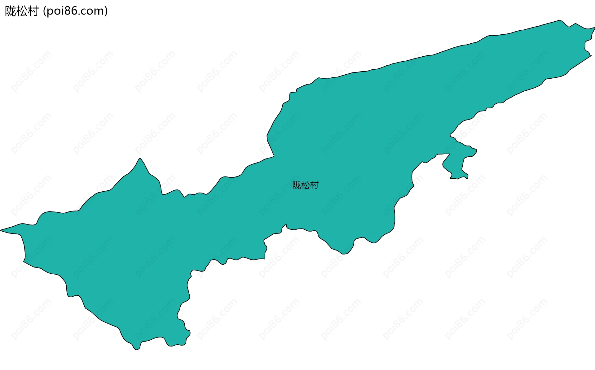 陇松村边界地图