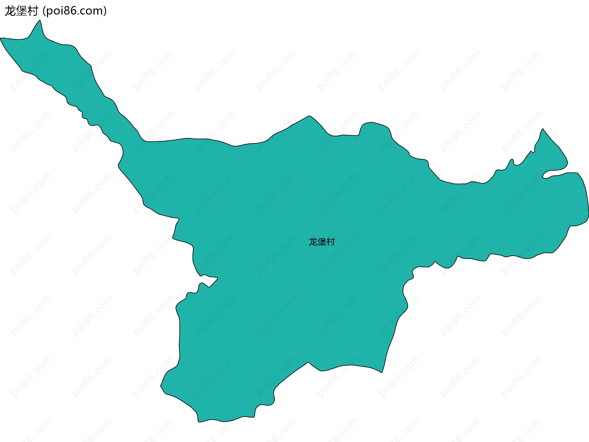 龙堡村边界地图