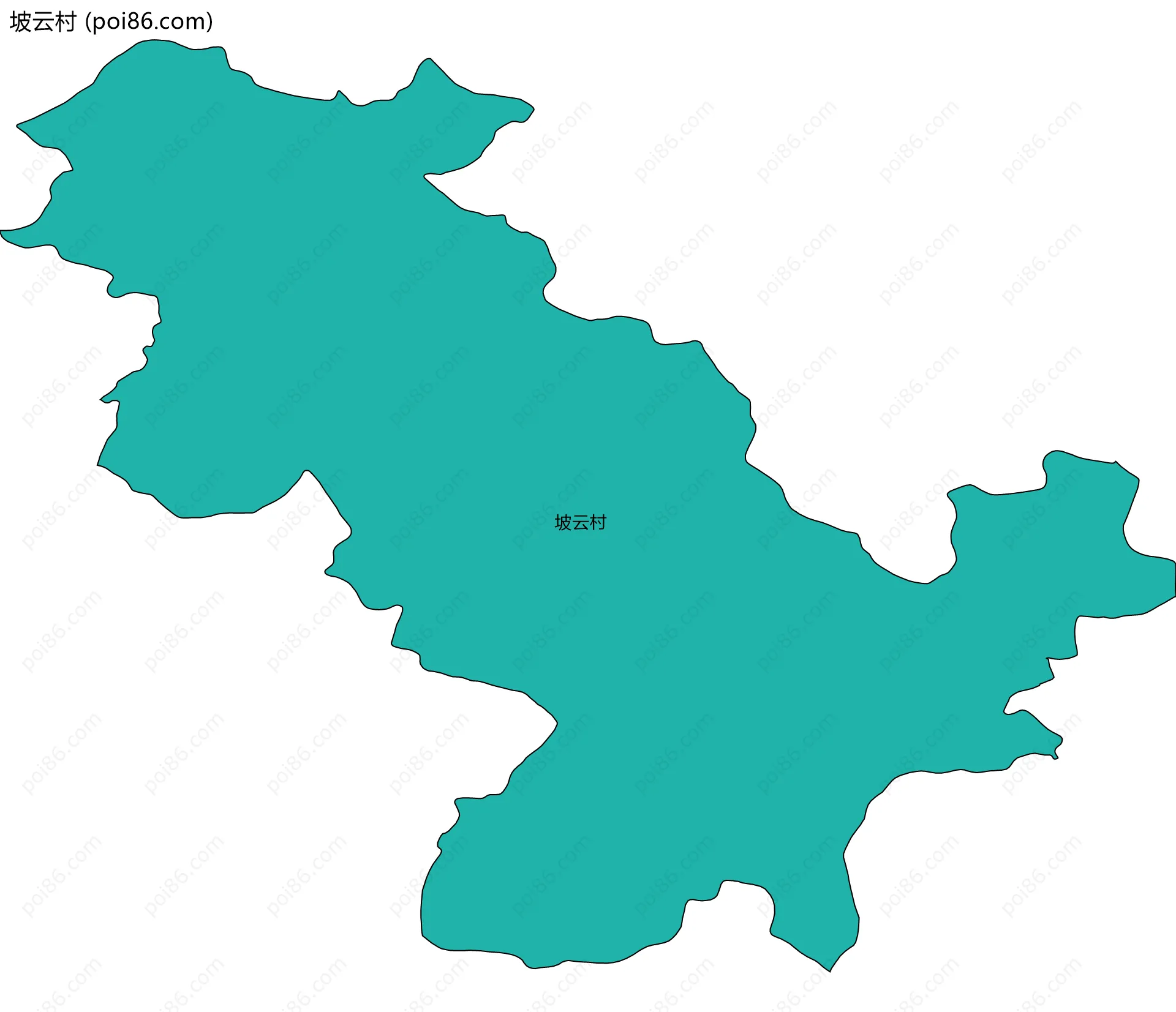 坡云村边界地图
