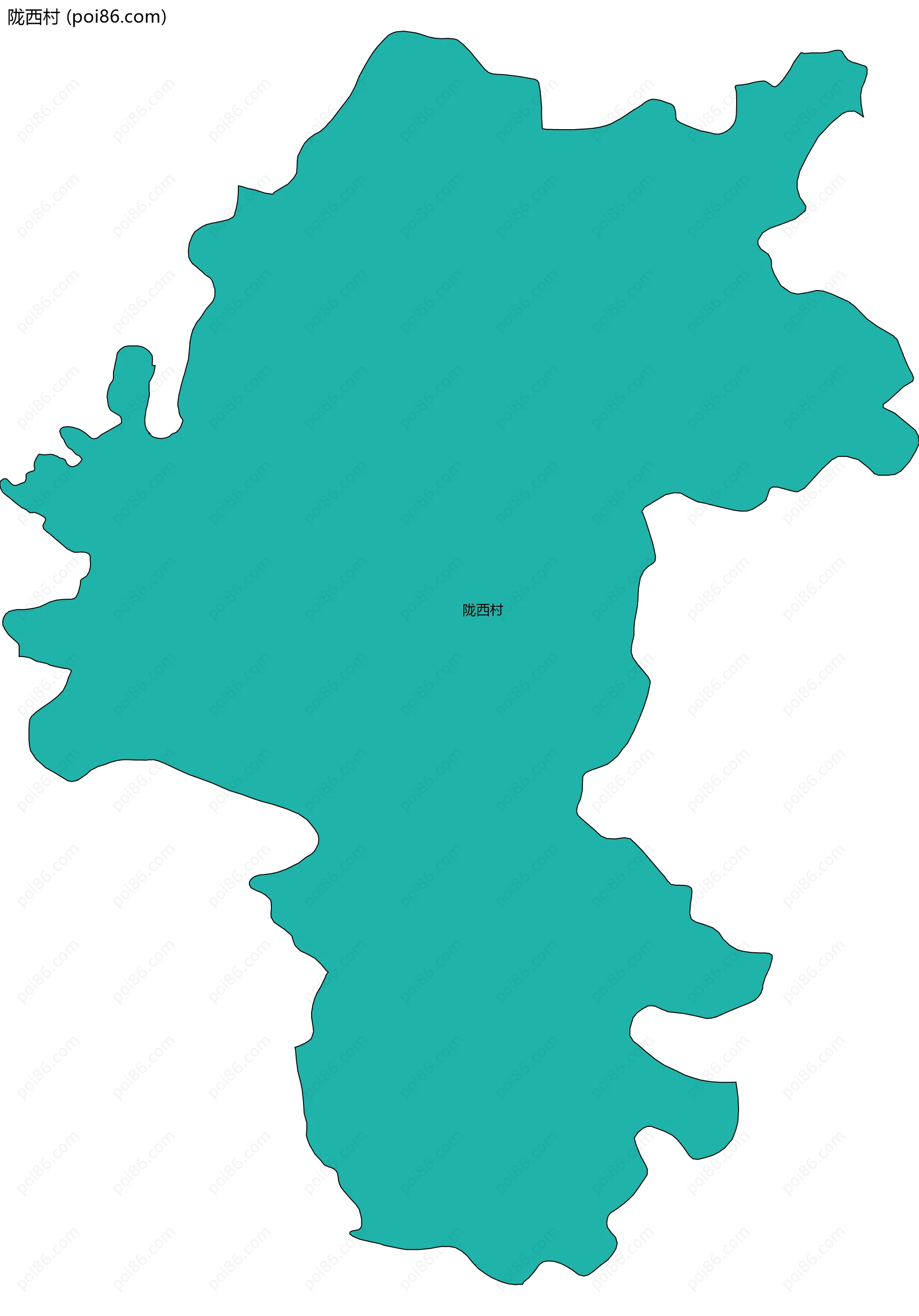 陇西村边界地图