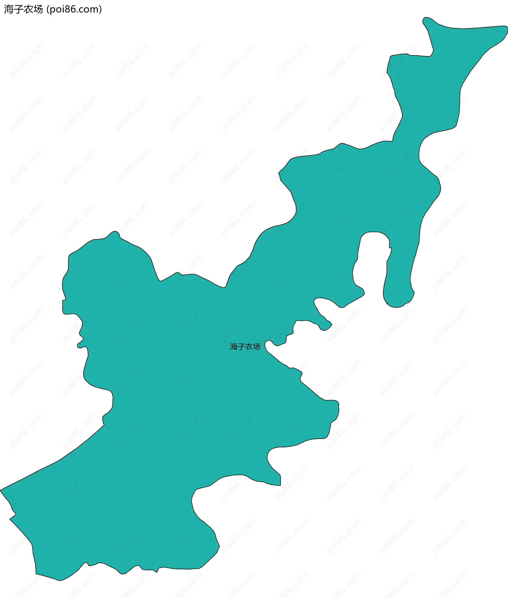 海子农场边界地图