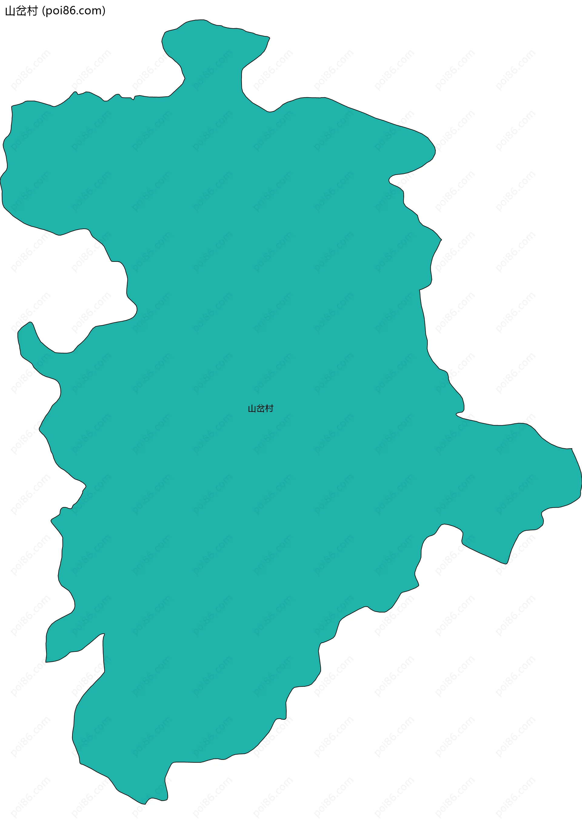 山岔村边界地图