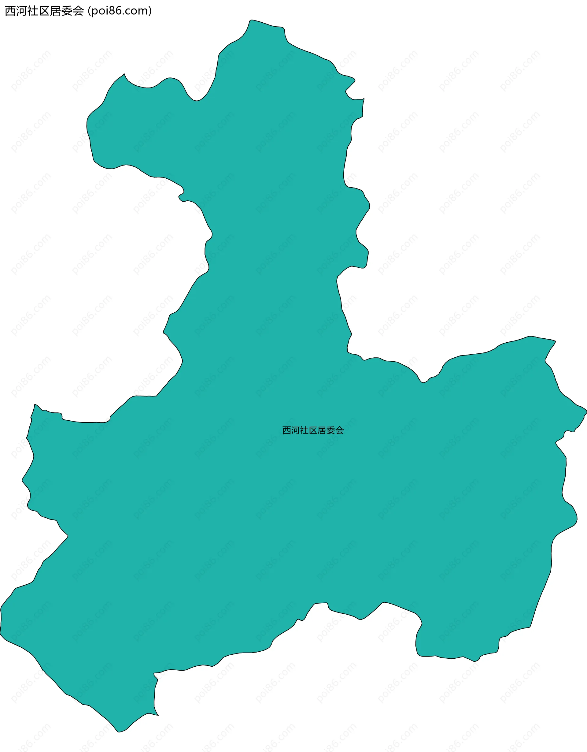 西河社区居委会边界地图