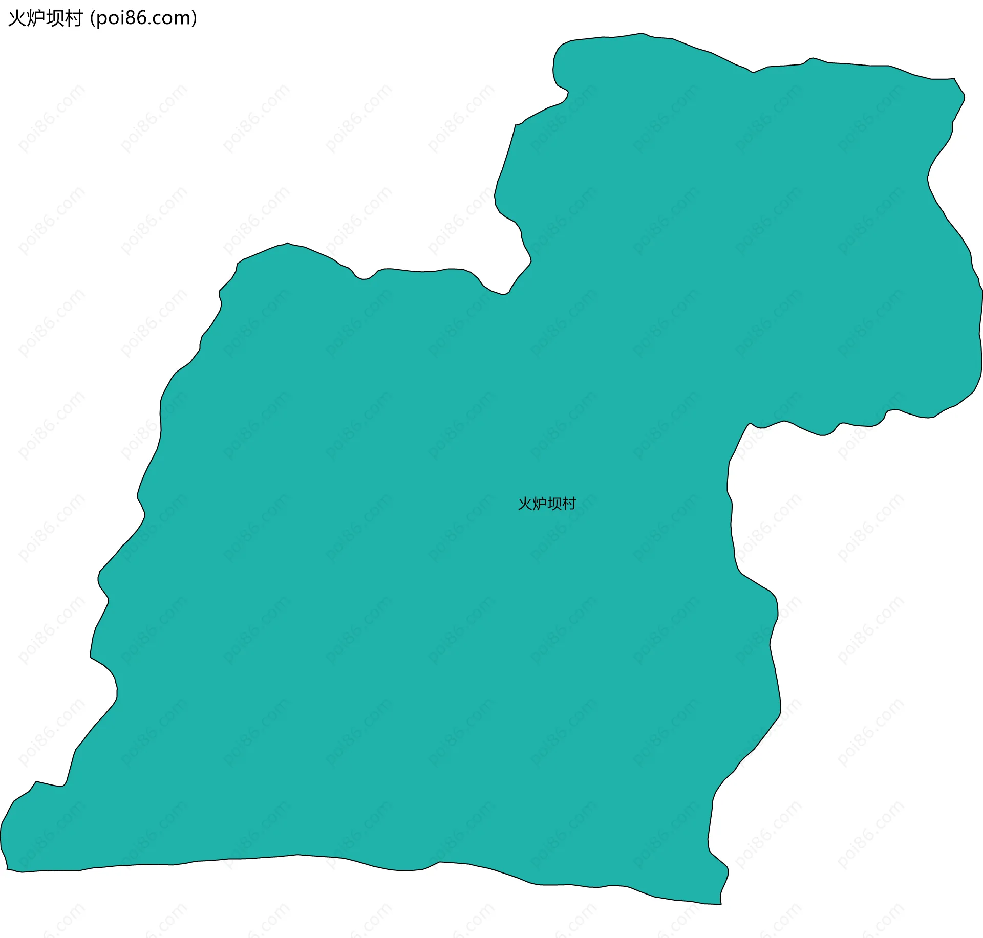 火炉坝村边界地图