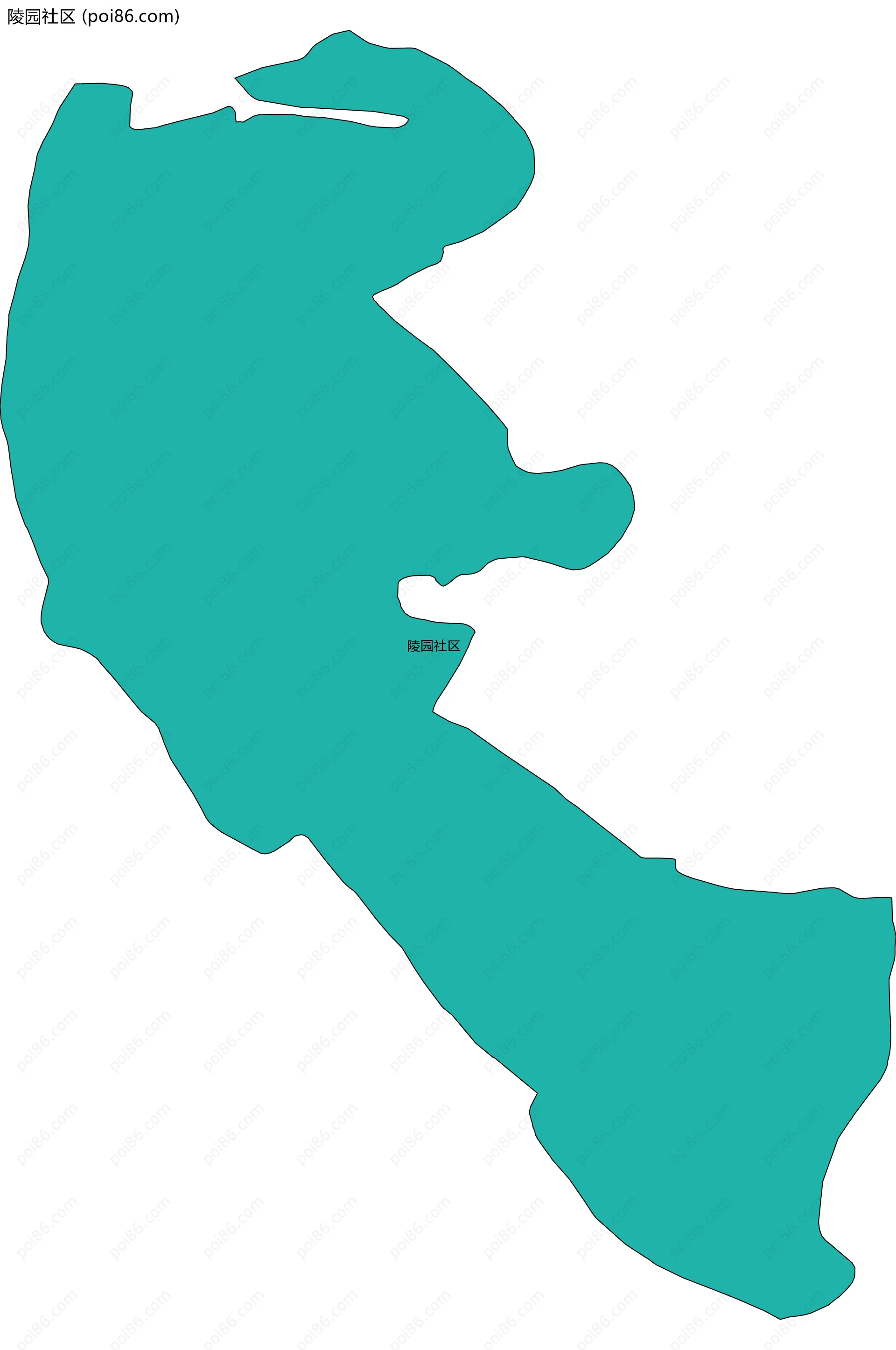 陵园社区边界地图