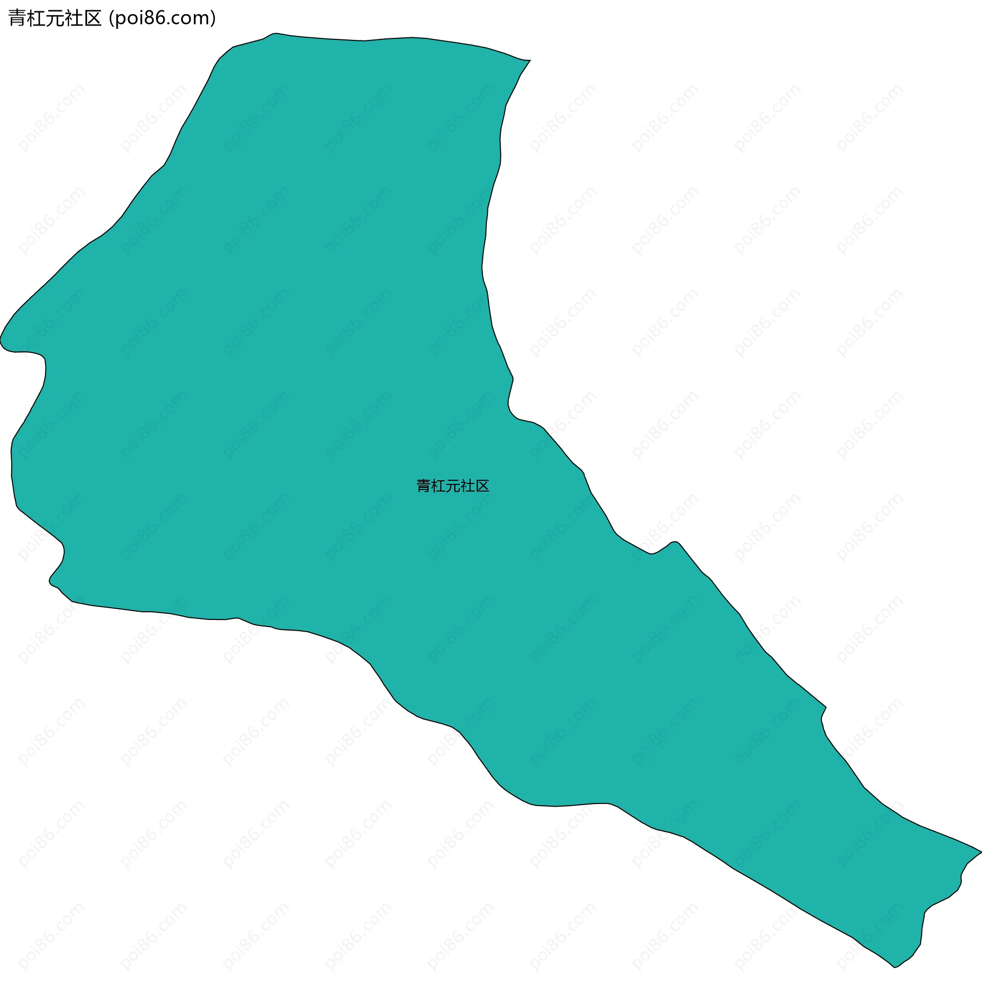 青杠元社区边界地图