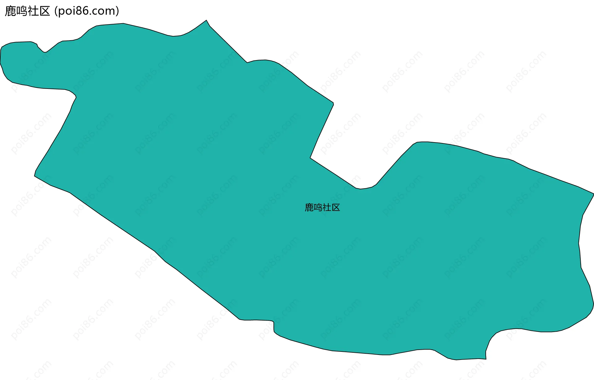 鹿鸣社区边界地图