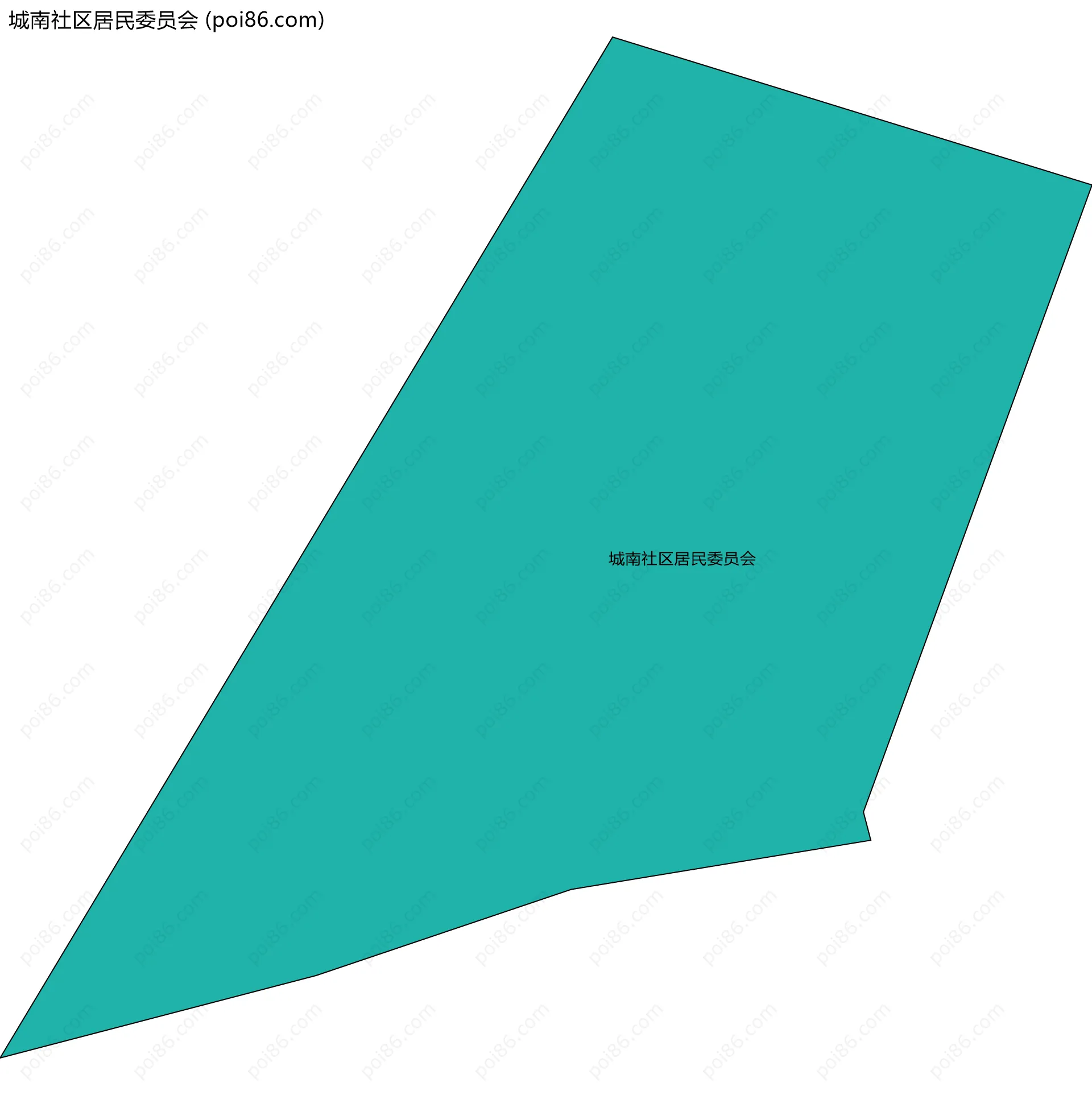 城南社区居民委员会边界地图