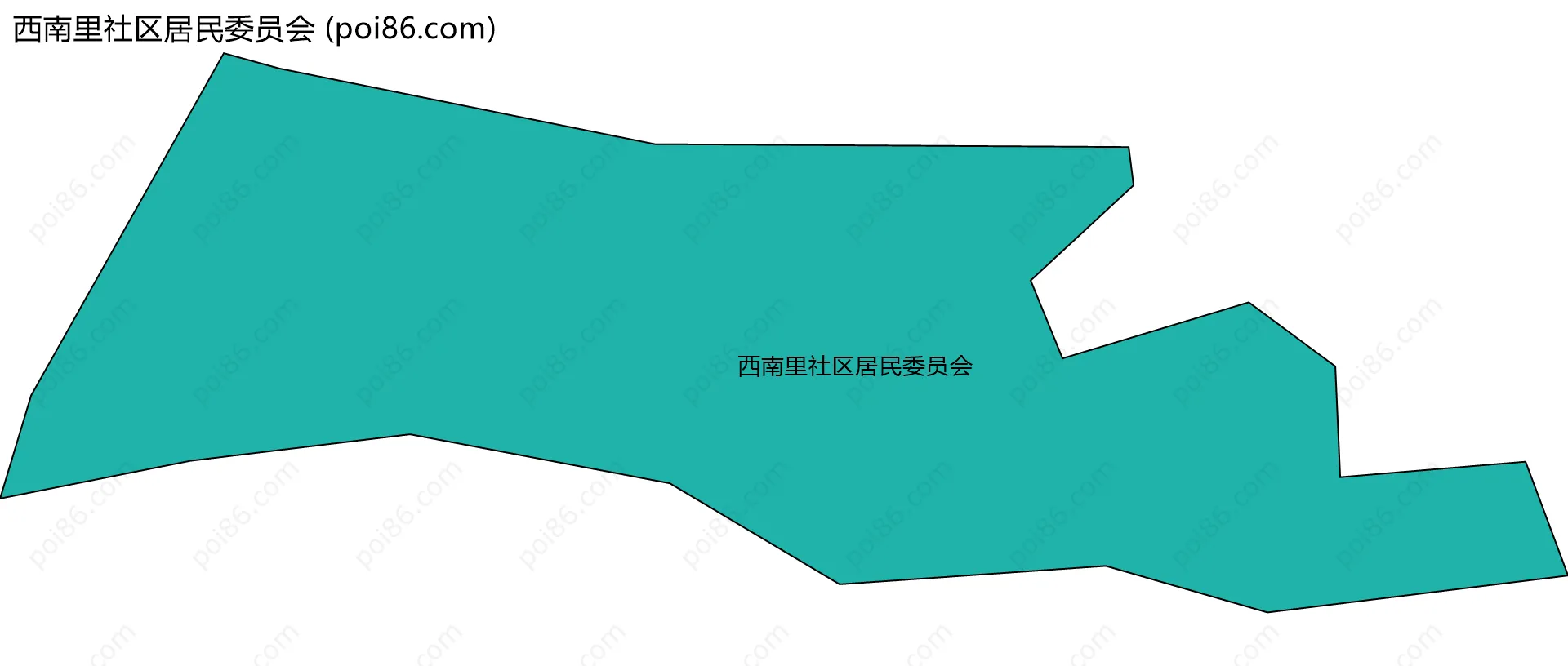 西南里社区居民委员会边界地图