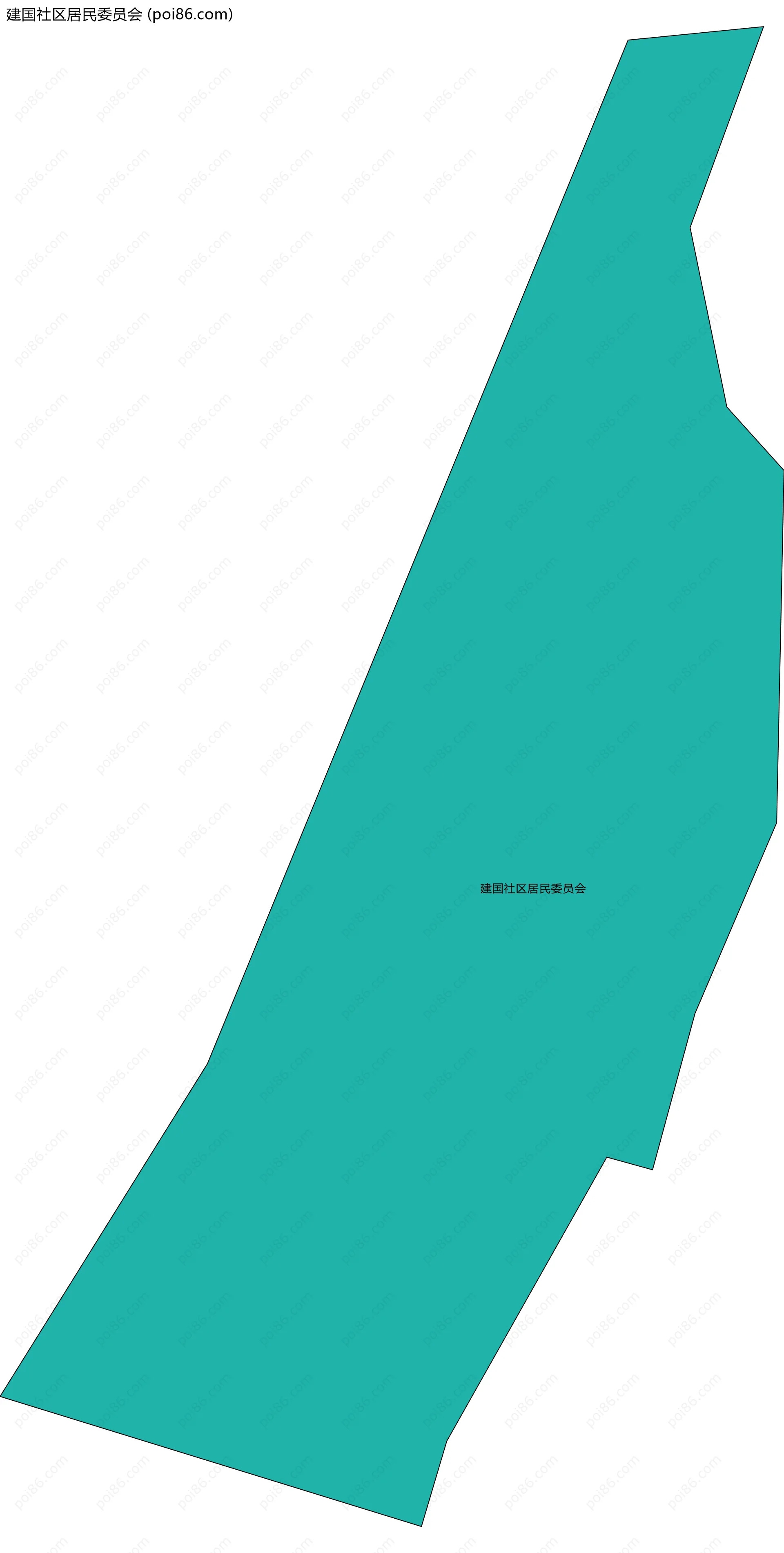 建国社区居民委员会边界地图