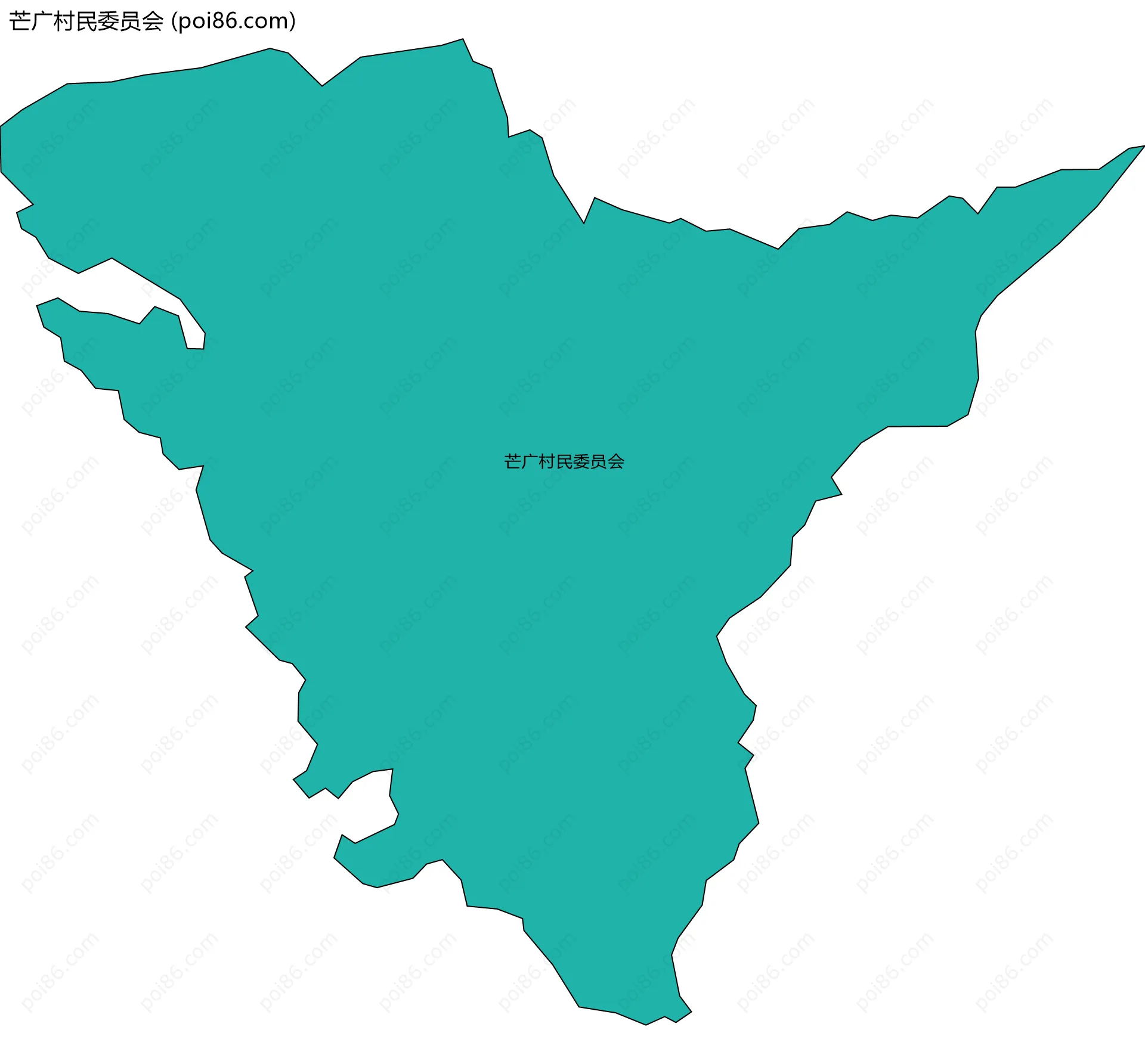 芒广村民委员会边界地图