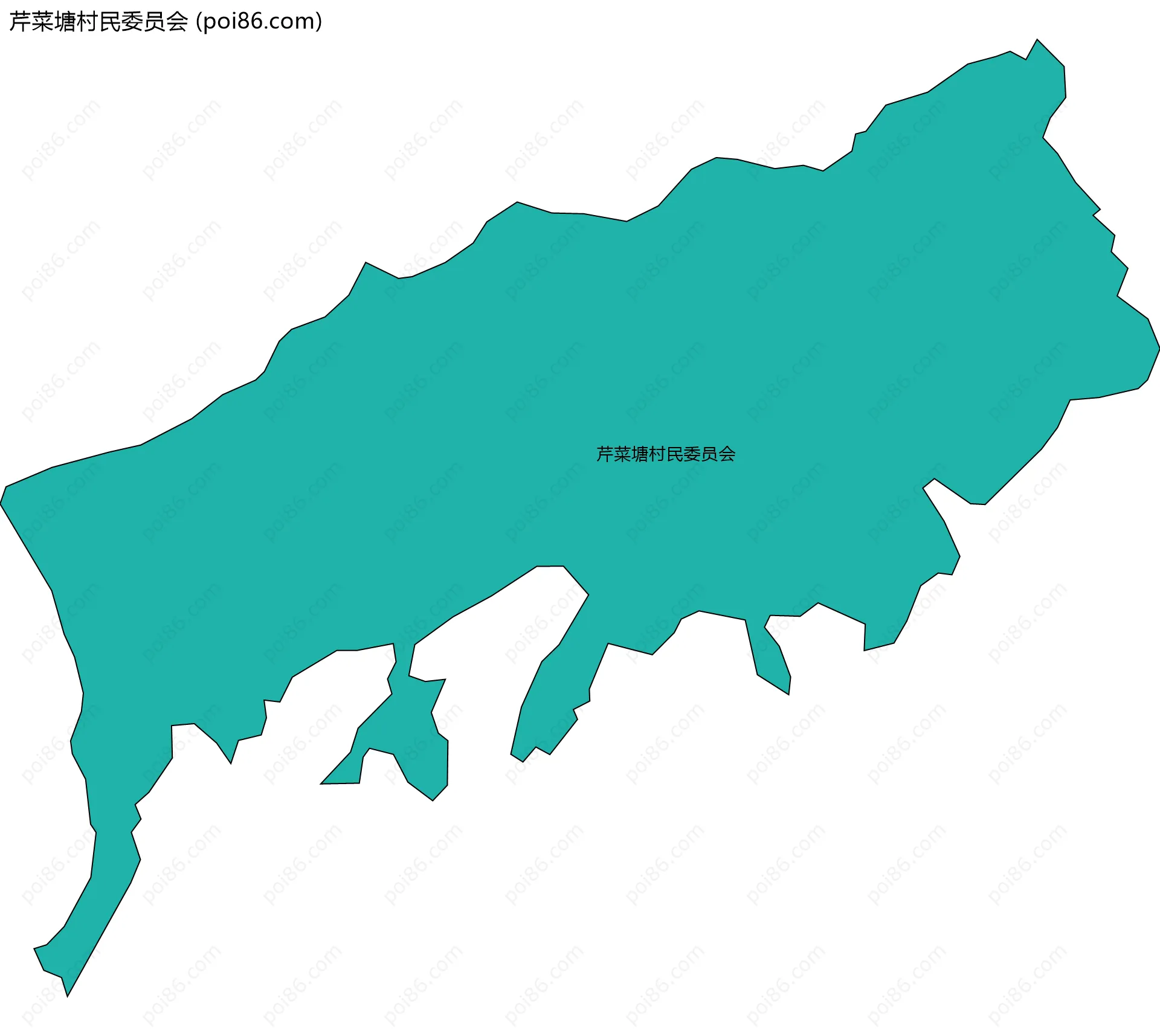 芹菜塘村民委员会边界地图
