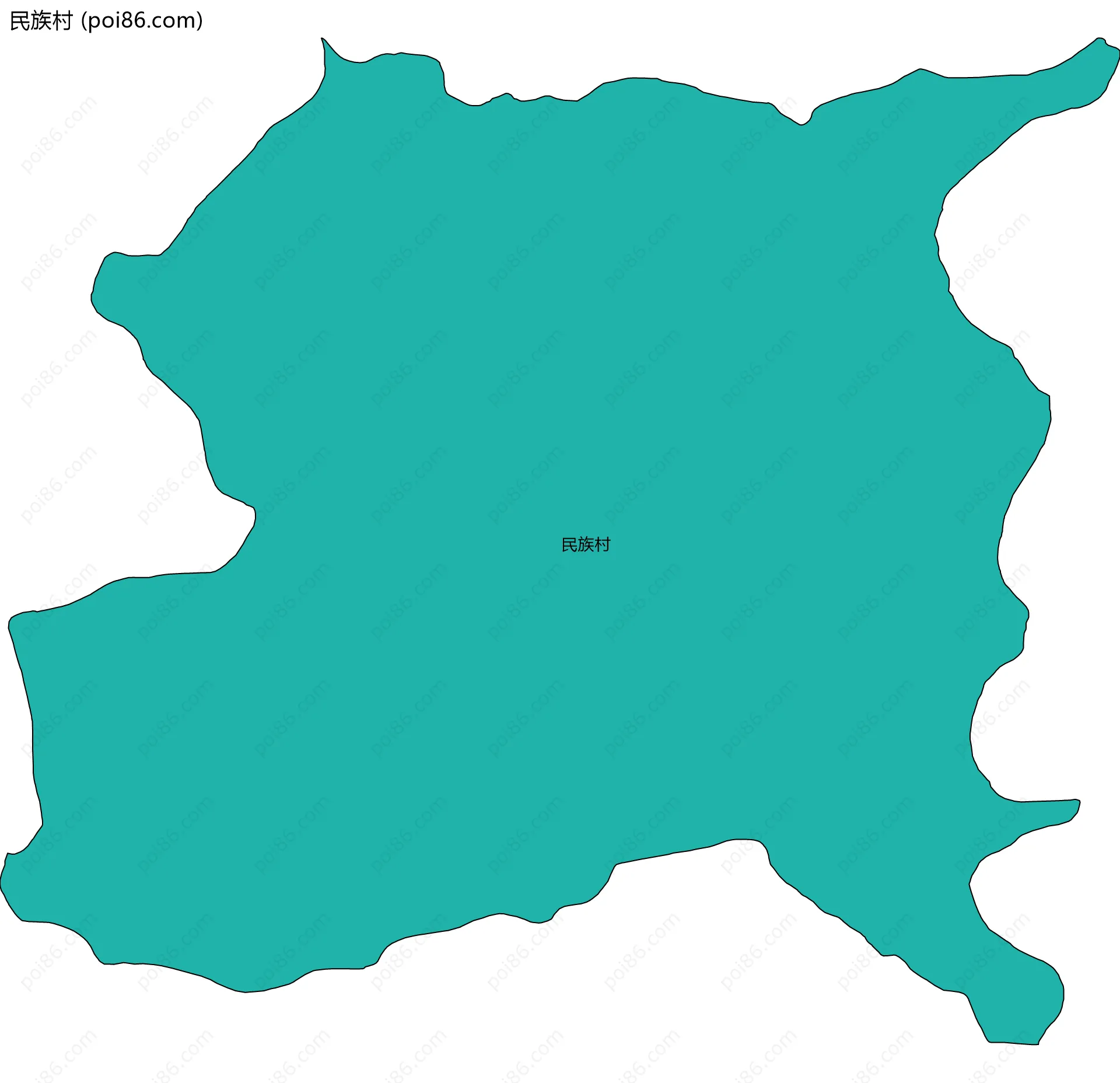 民族村边界地图