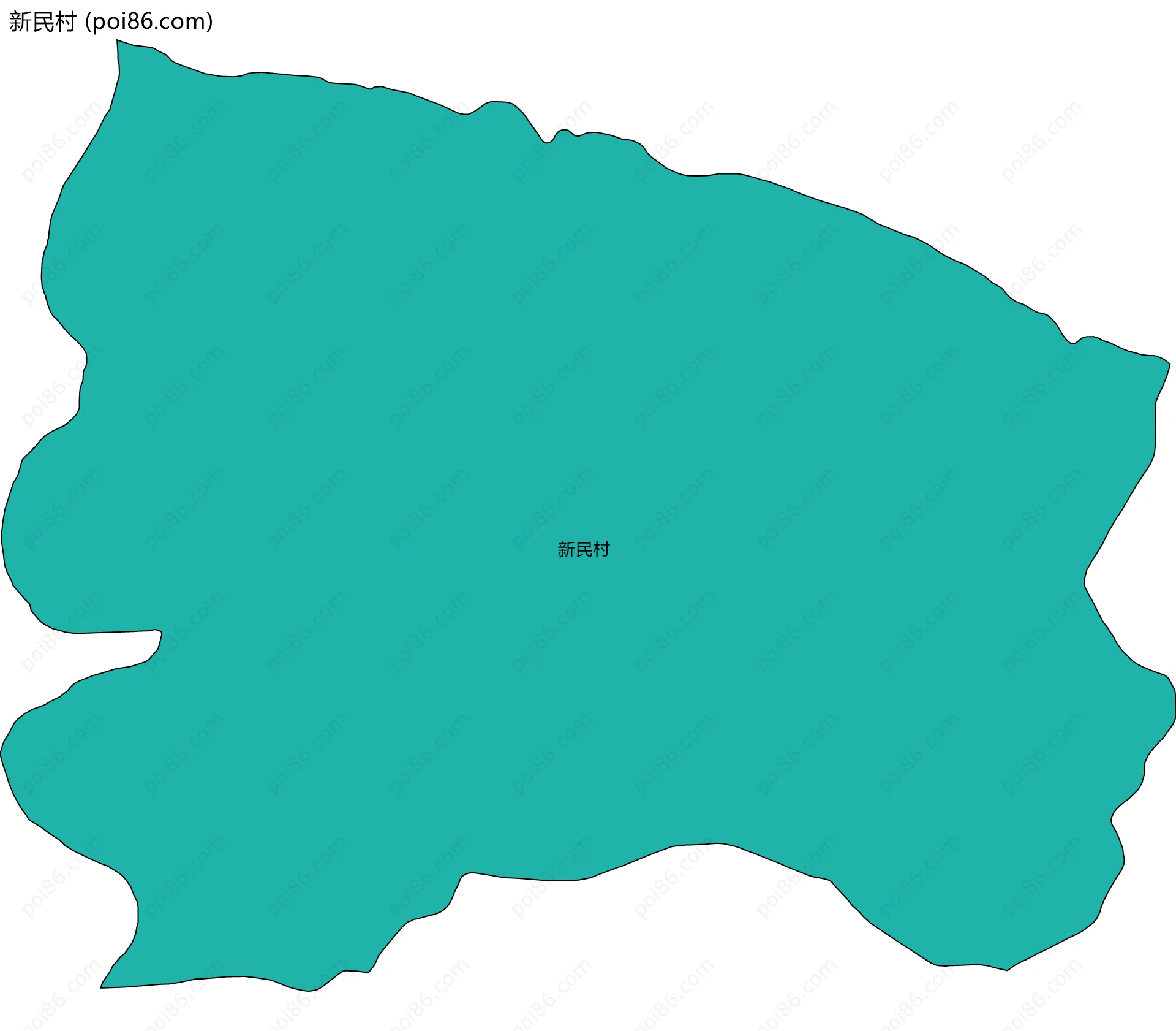 新民村边界地图