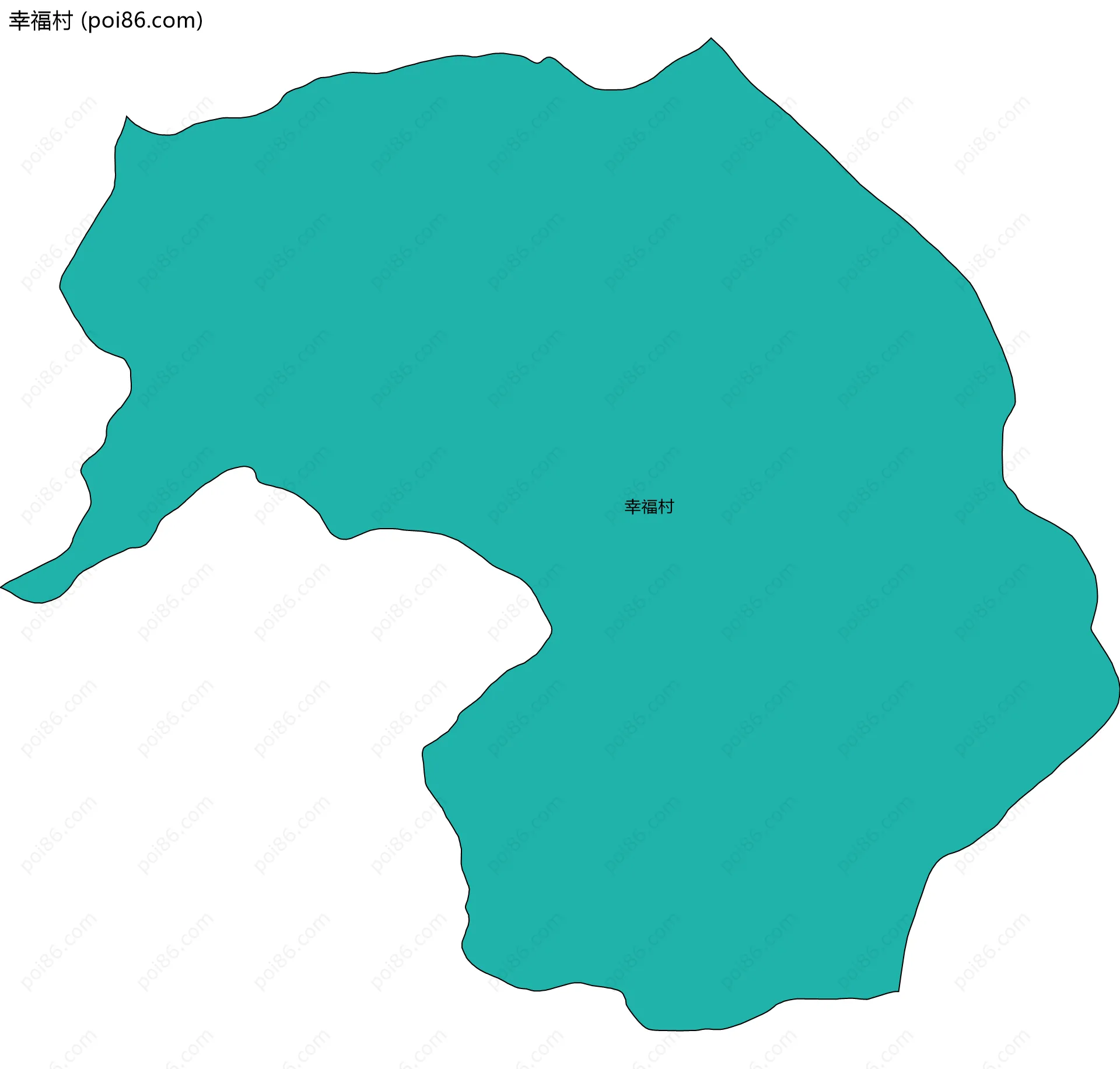 幸福村边界地图