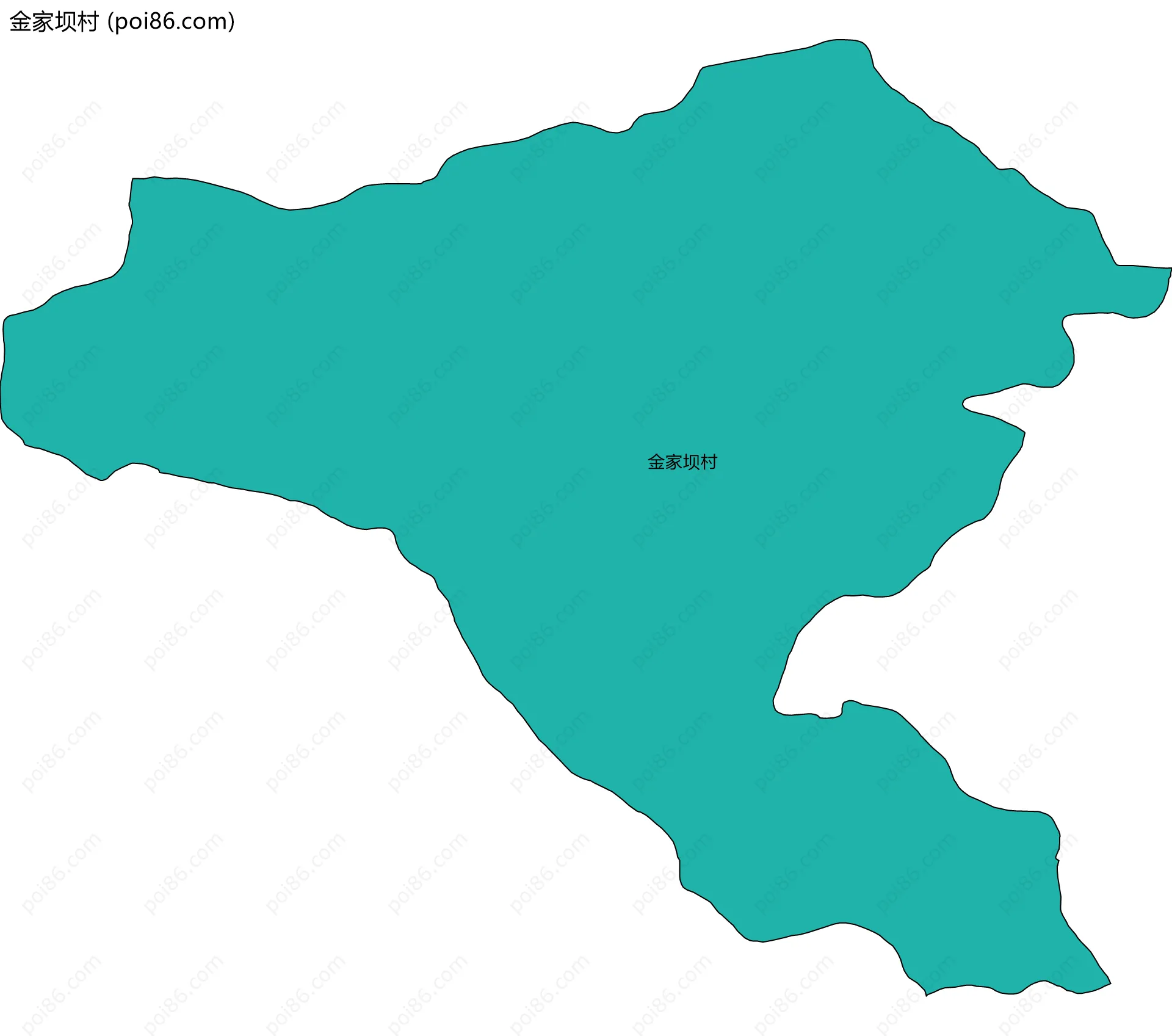 金家坝村边界地图