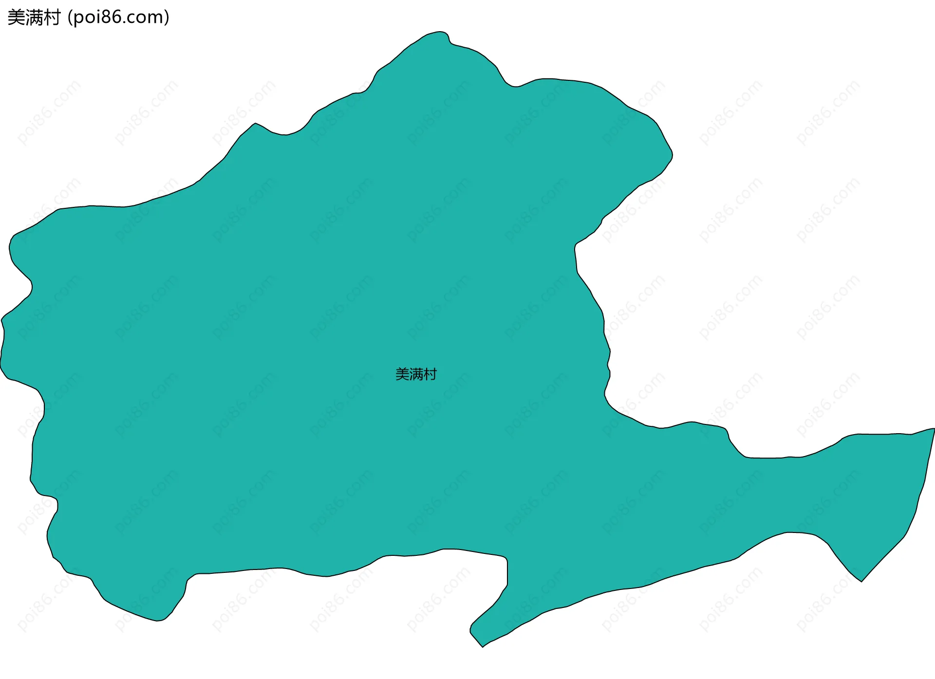 美满村边界地图