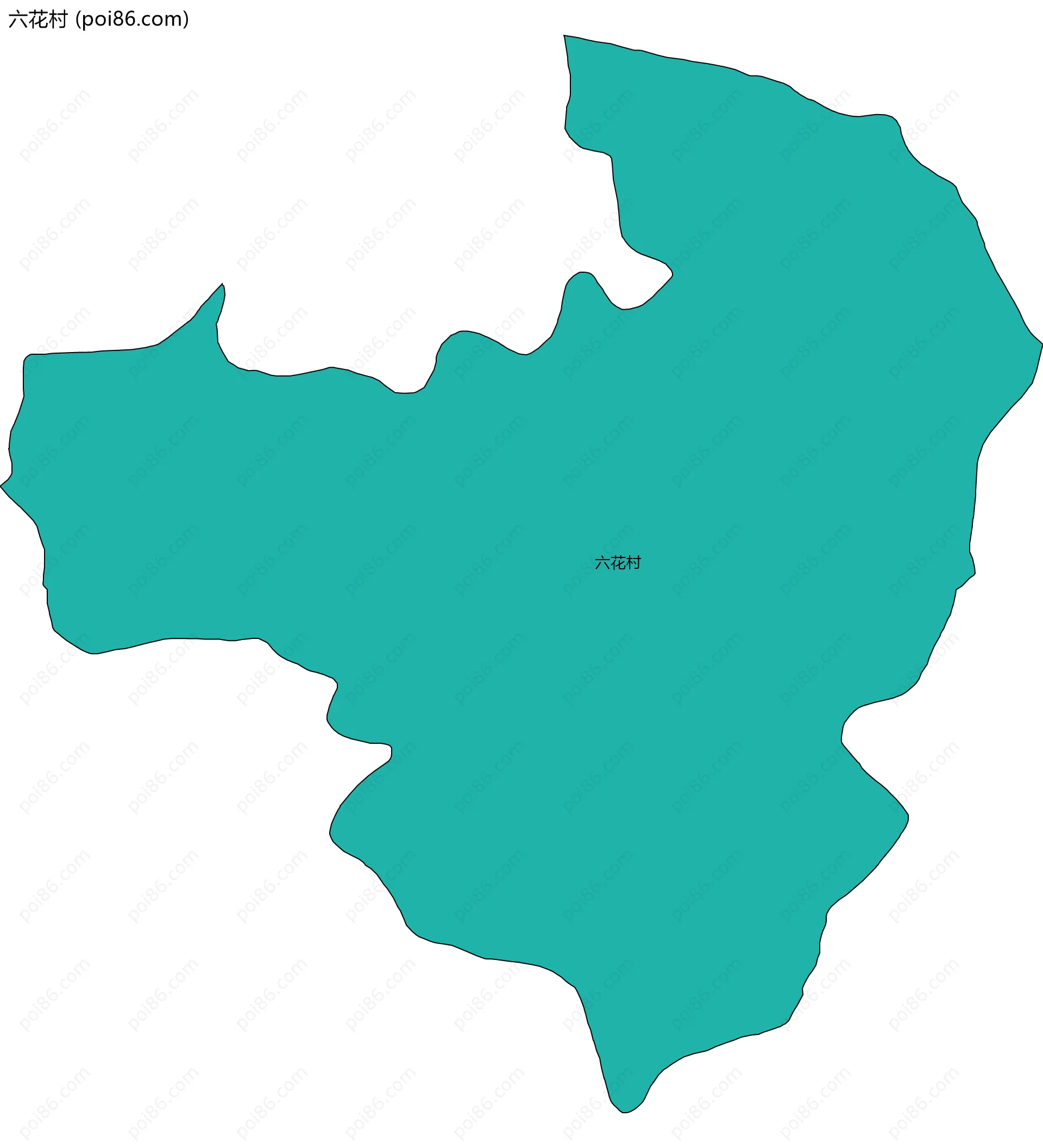 六花村边界地图