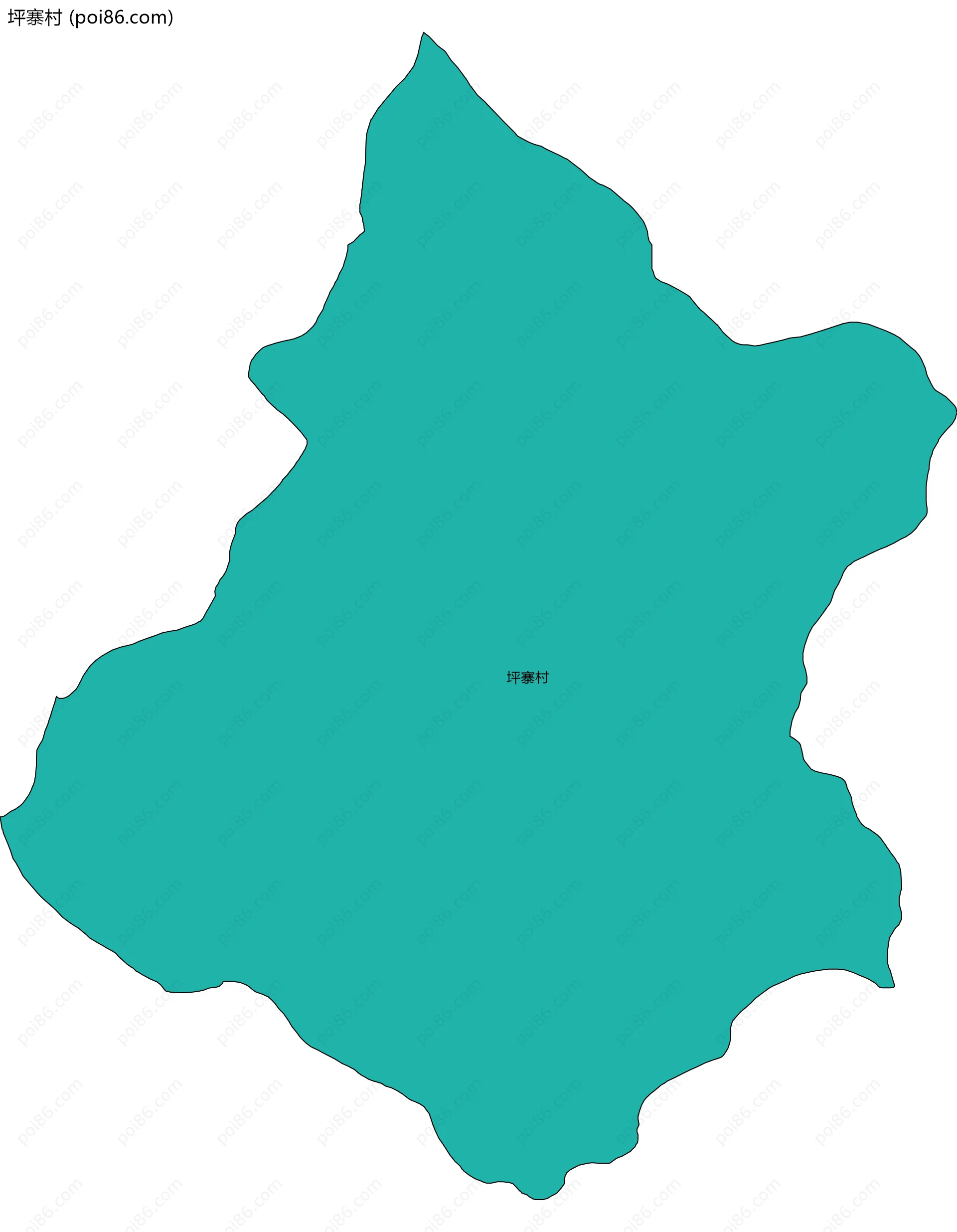 坪寨村边界地图