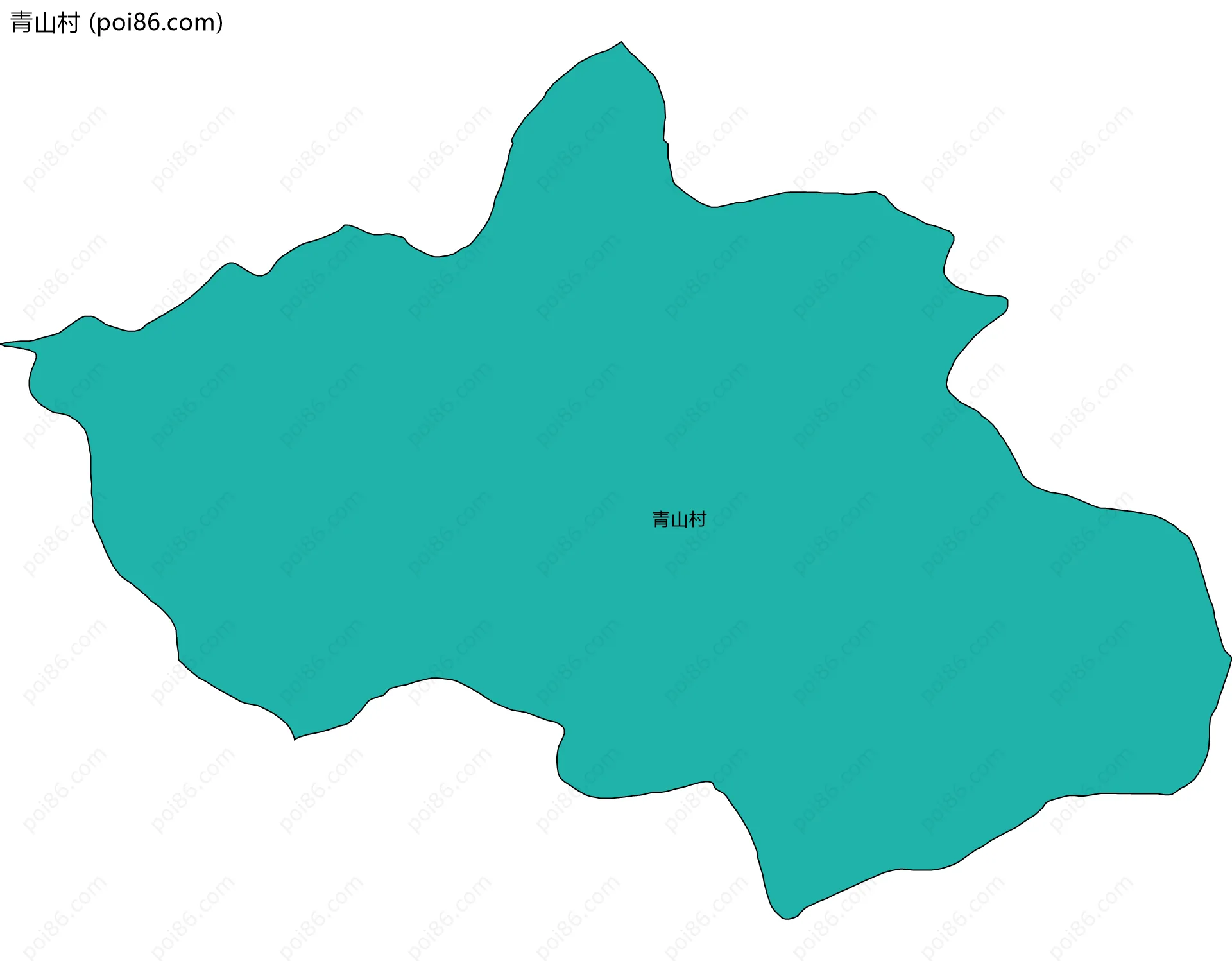 青山村边界地图