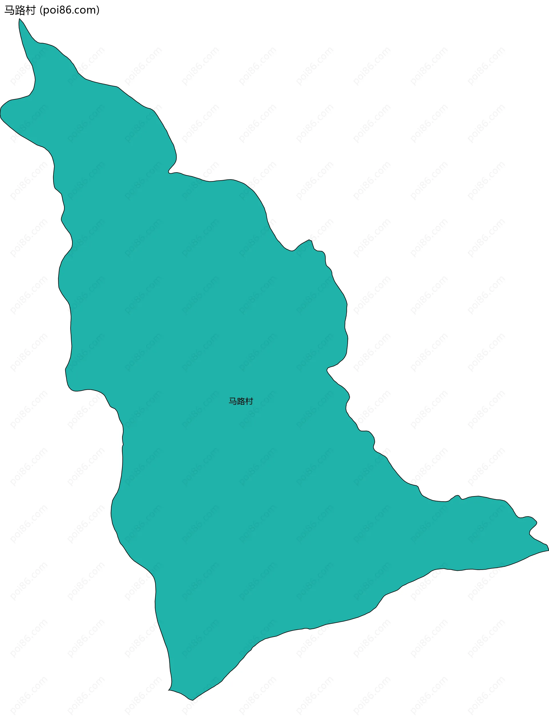 马路村边界地图