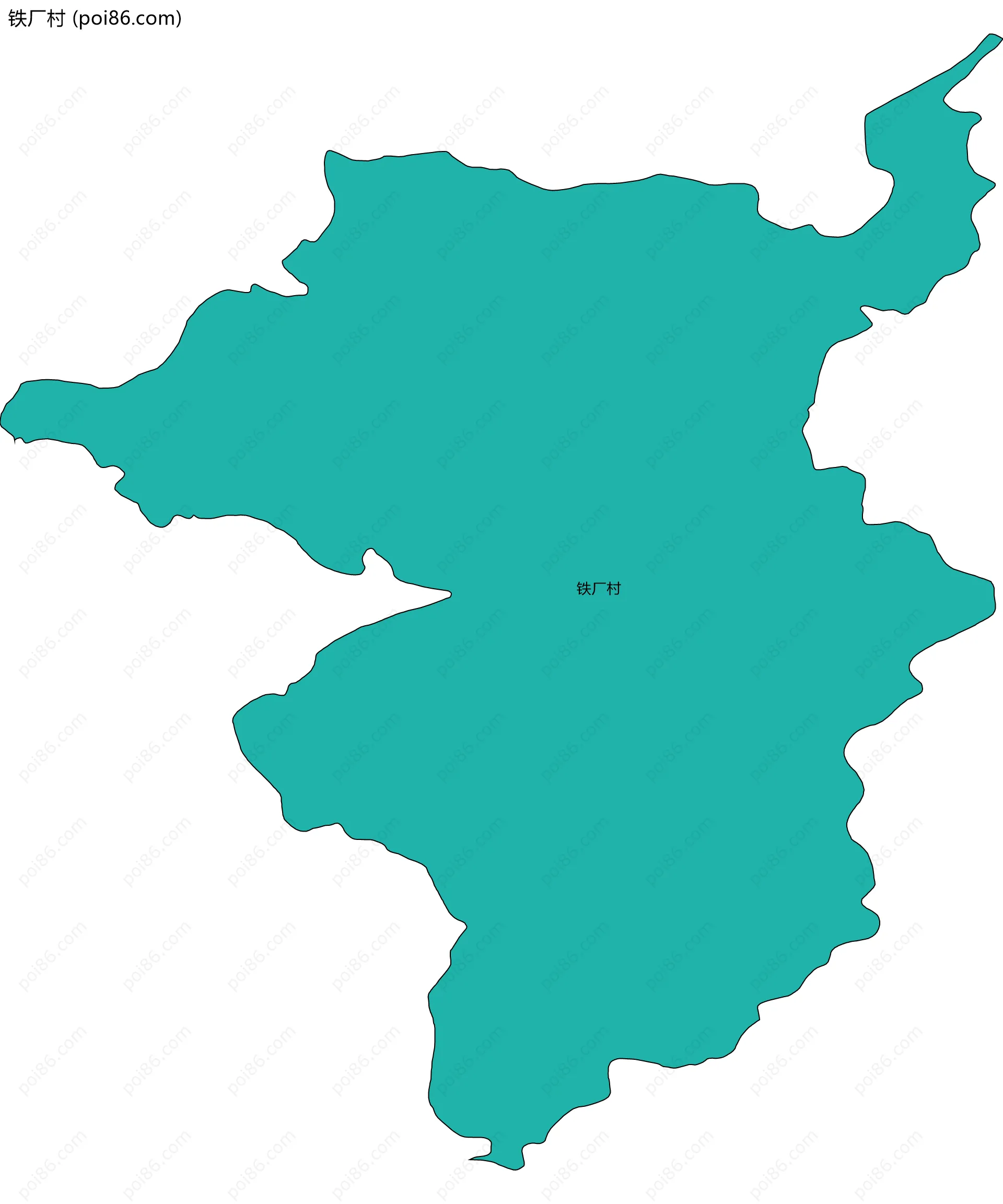 铁厂村边界地图