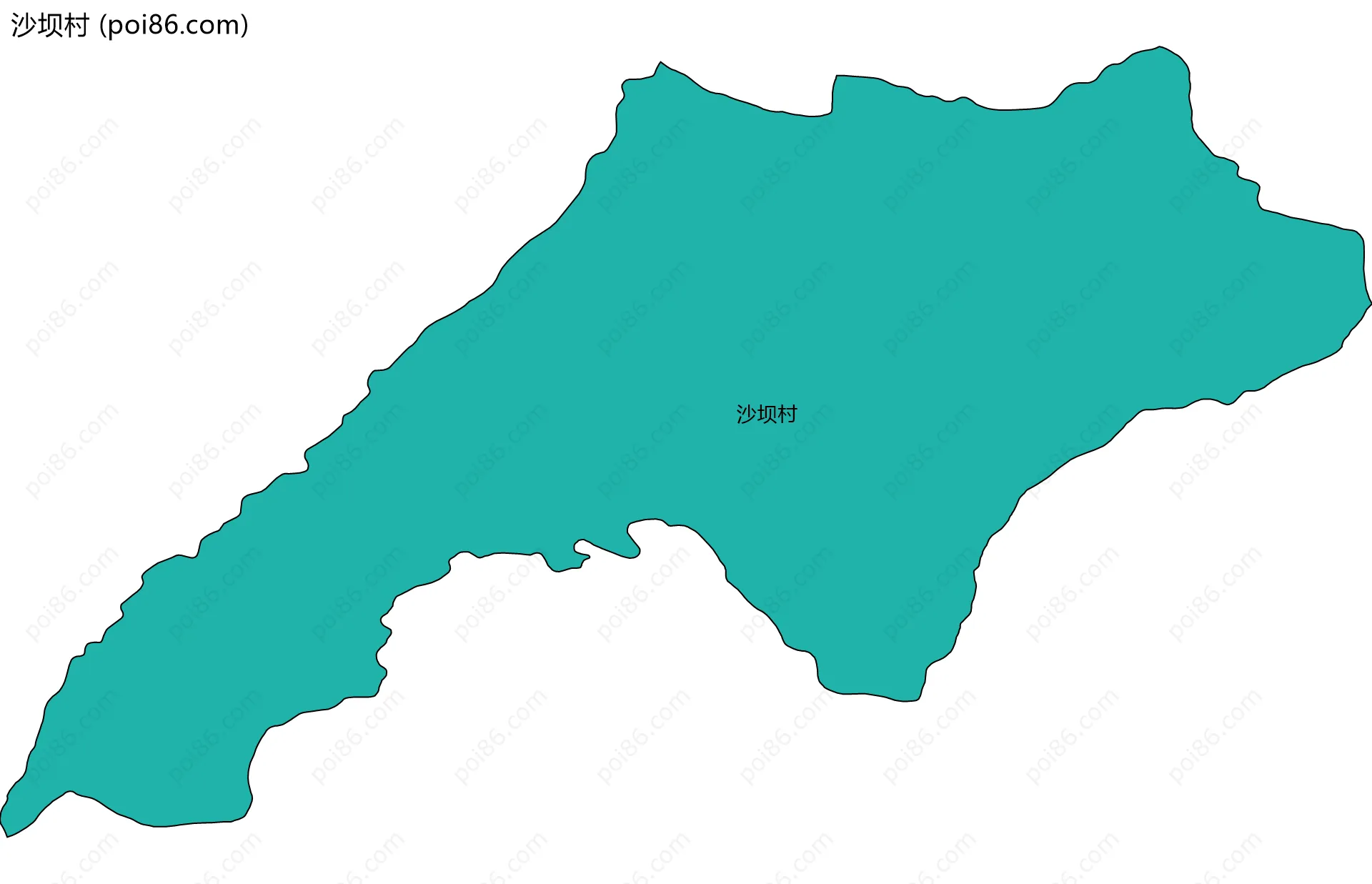 沙坝村边界地图