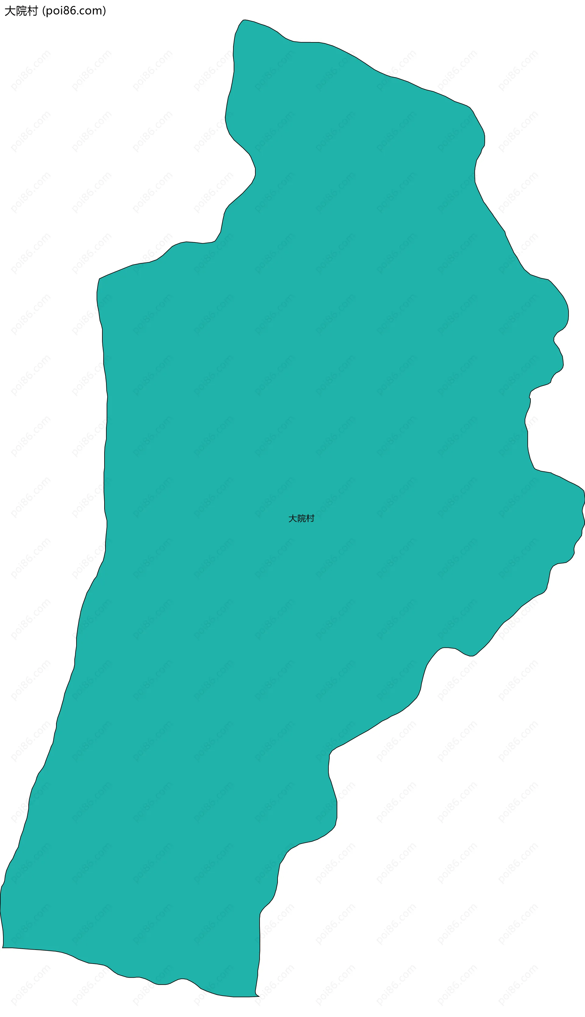 大院村边界地图