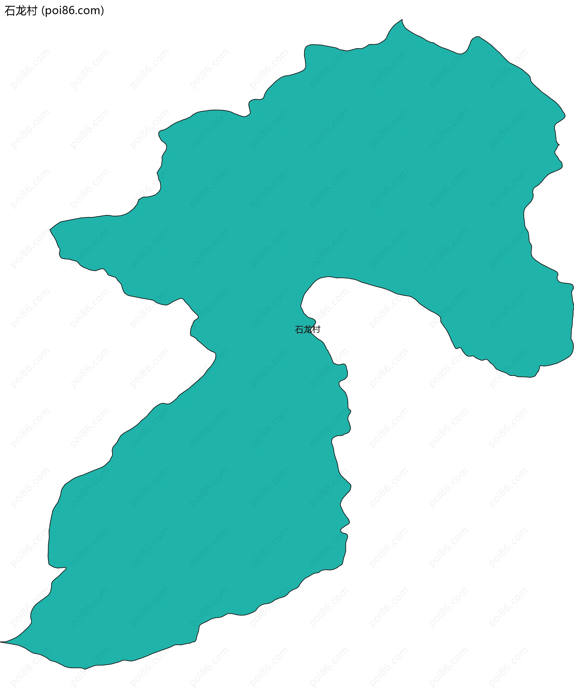 石龙村边界地图