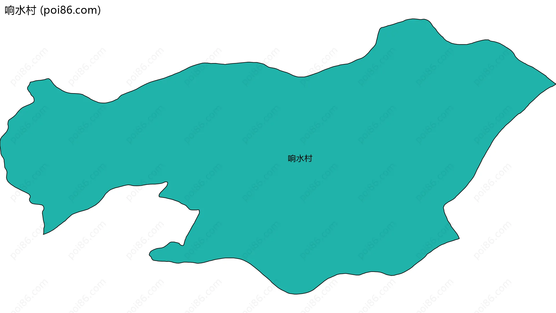 响水村边界地图