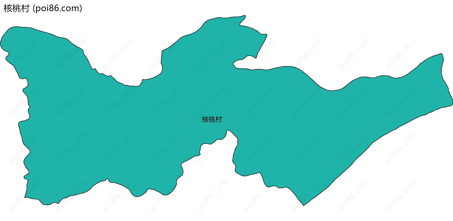 核桃村边界地图