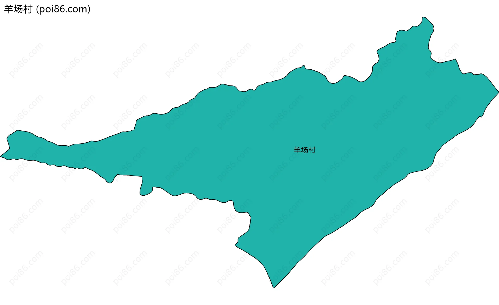 羊场村边界地图