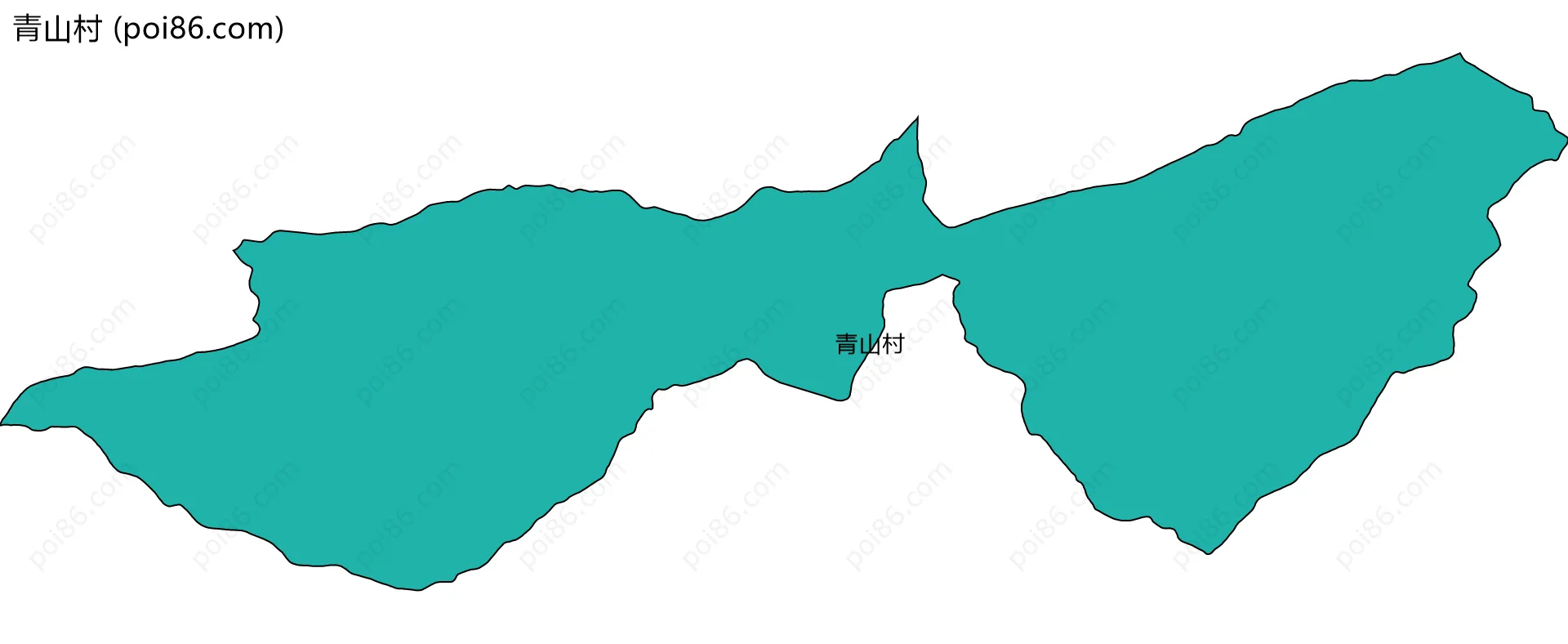 青山村边界地图