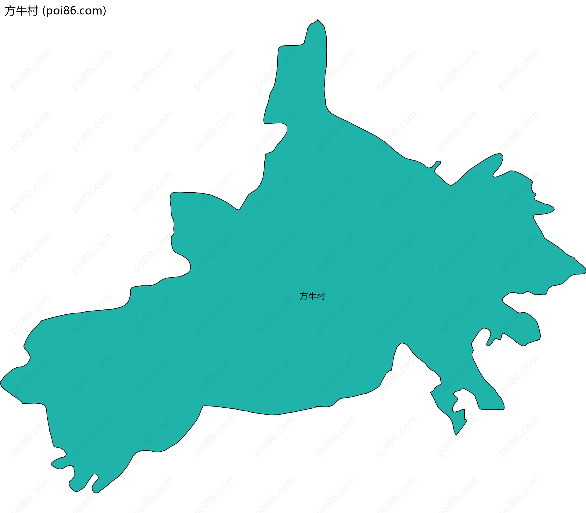 方牛村边界地图