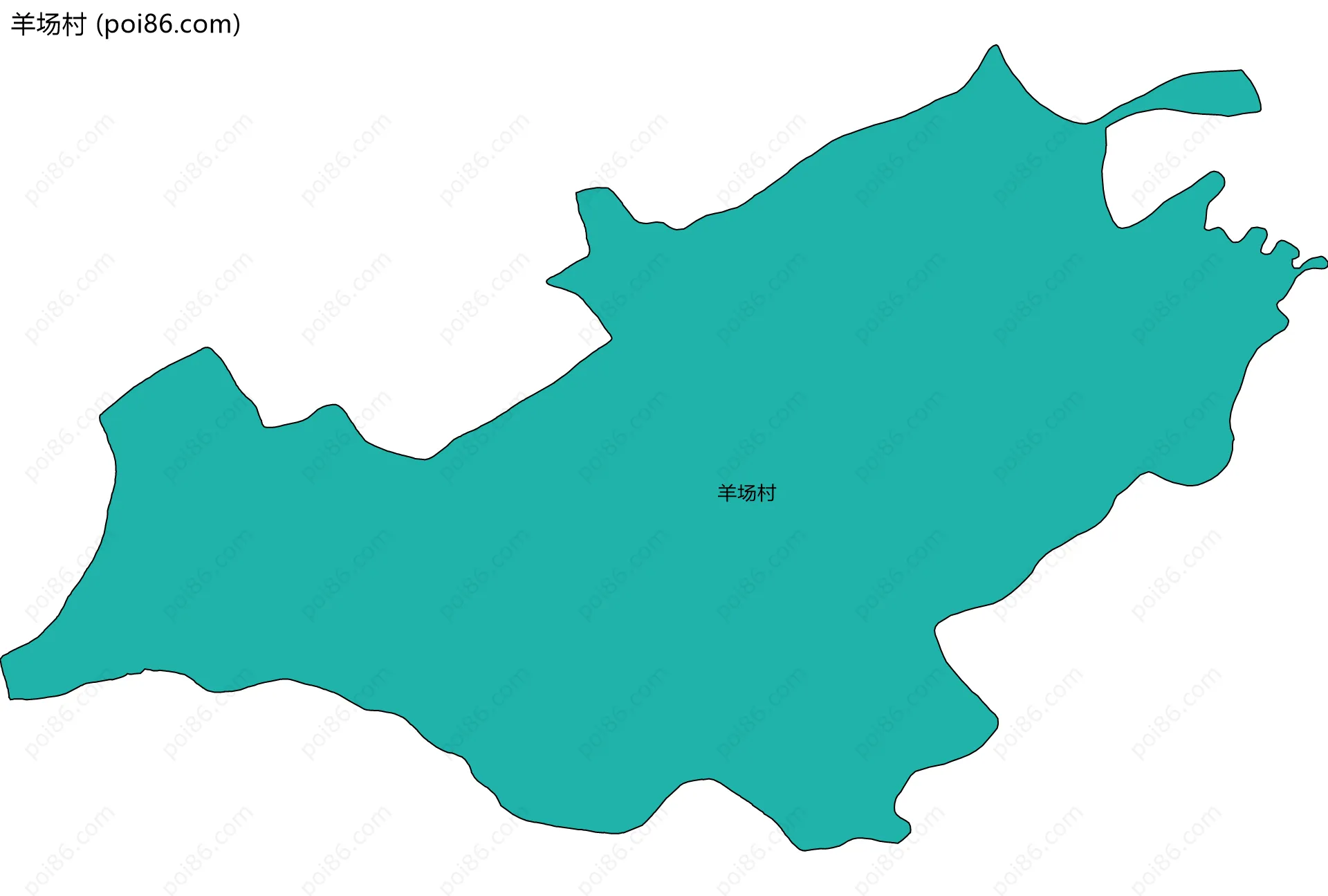 羊场村边界地图