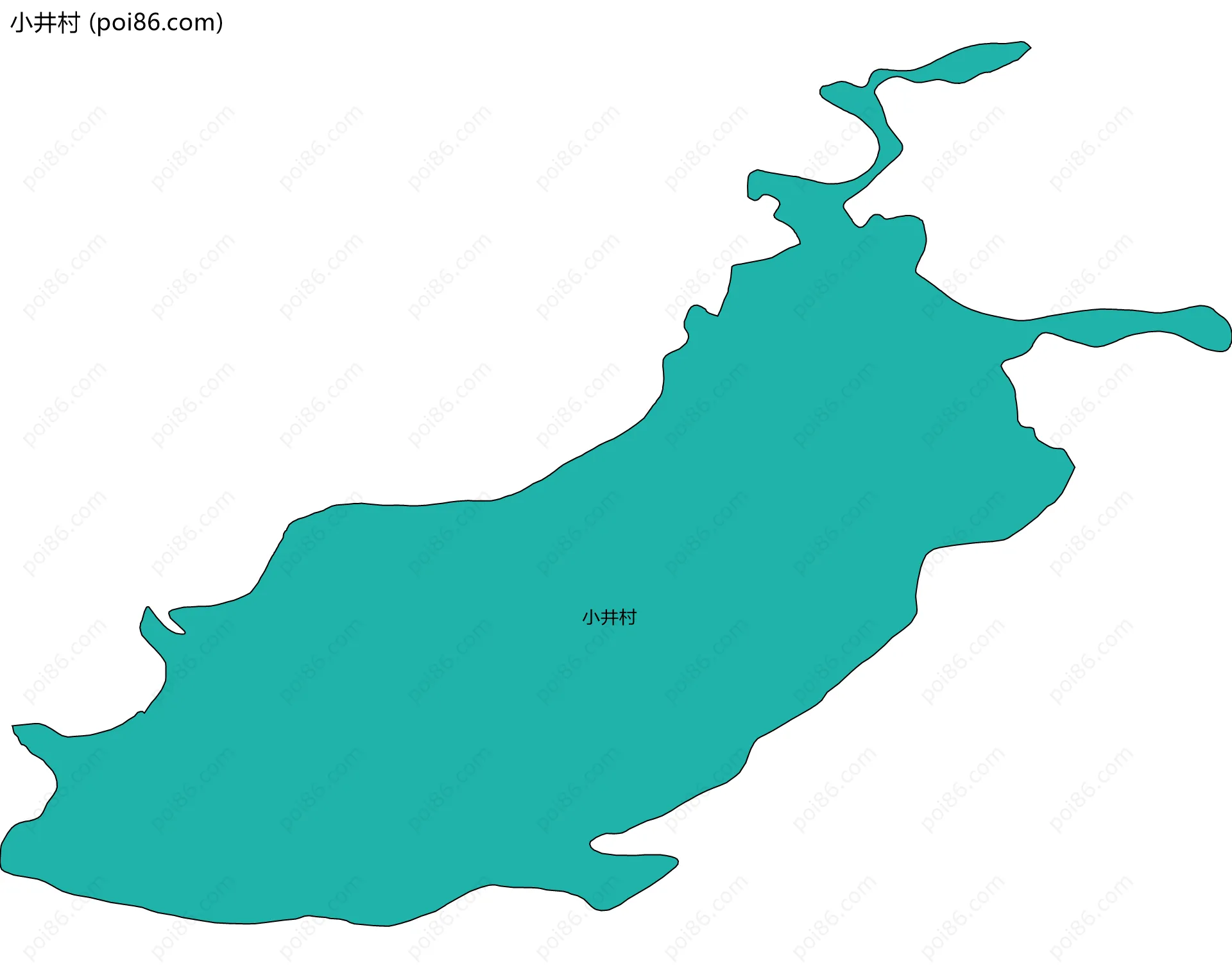 小井村边界地图