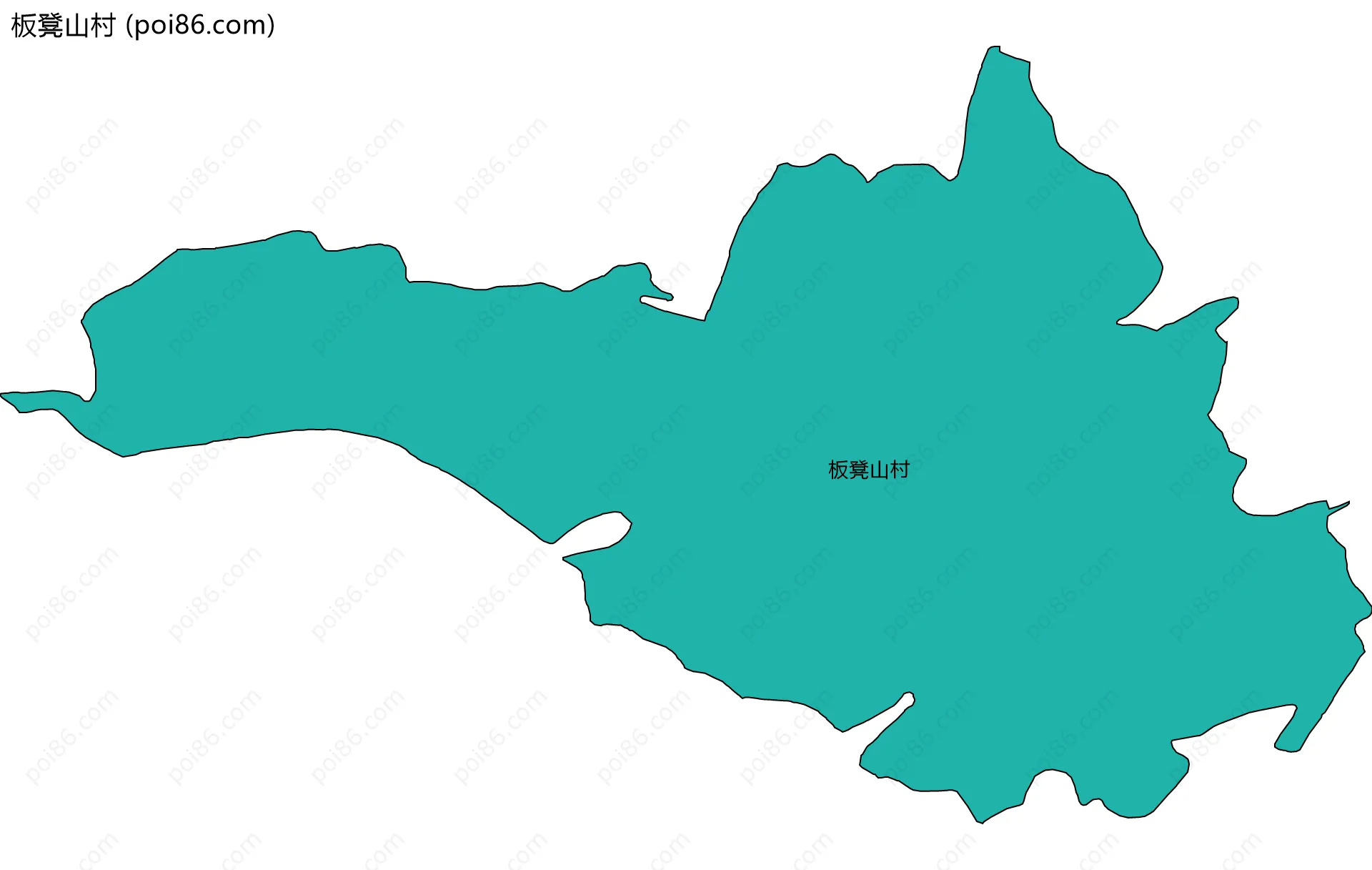 板凳山村边界地图