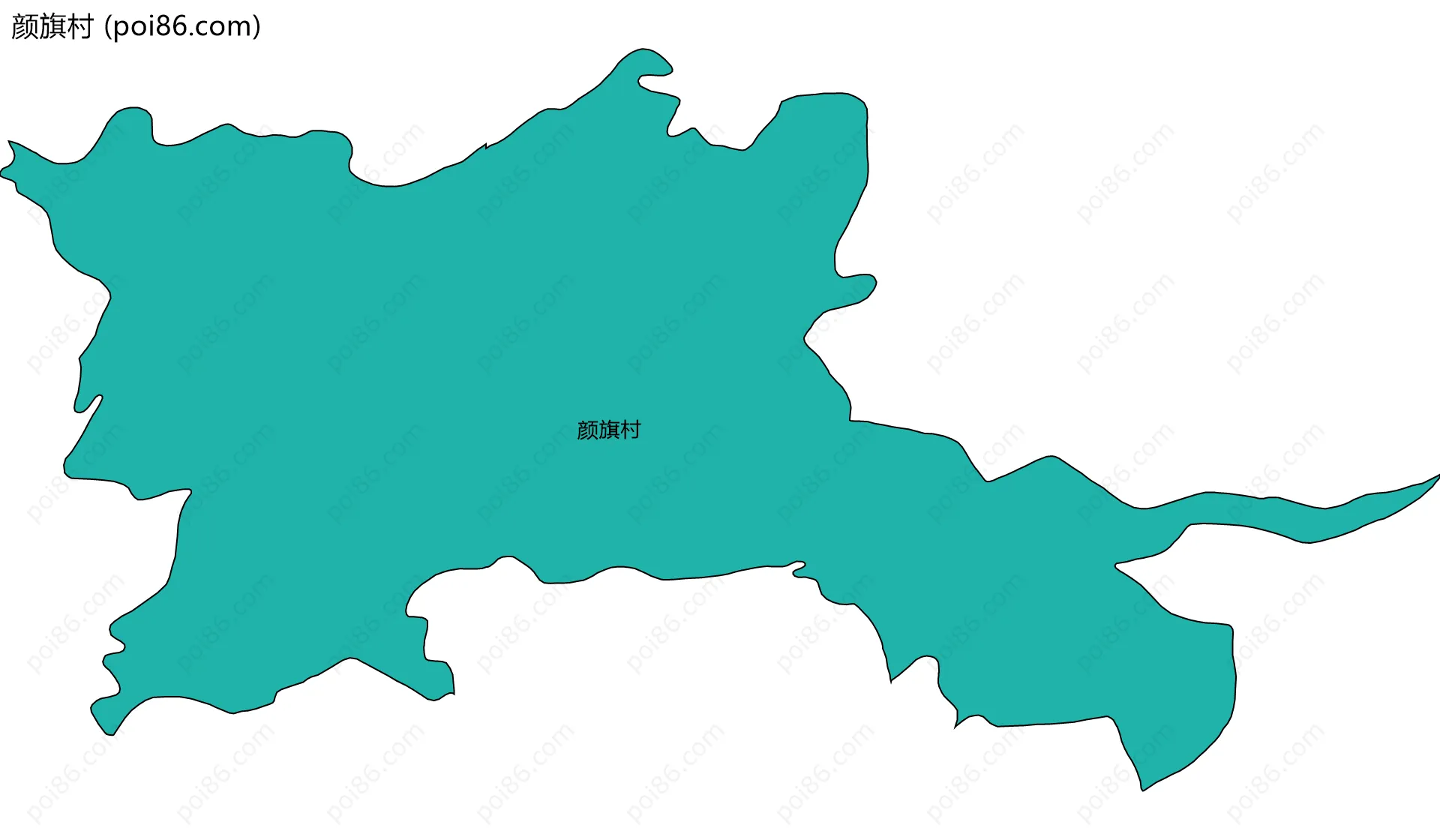 颜旗村边界地图