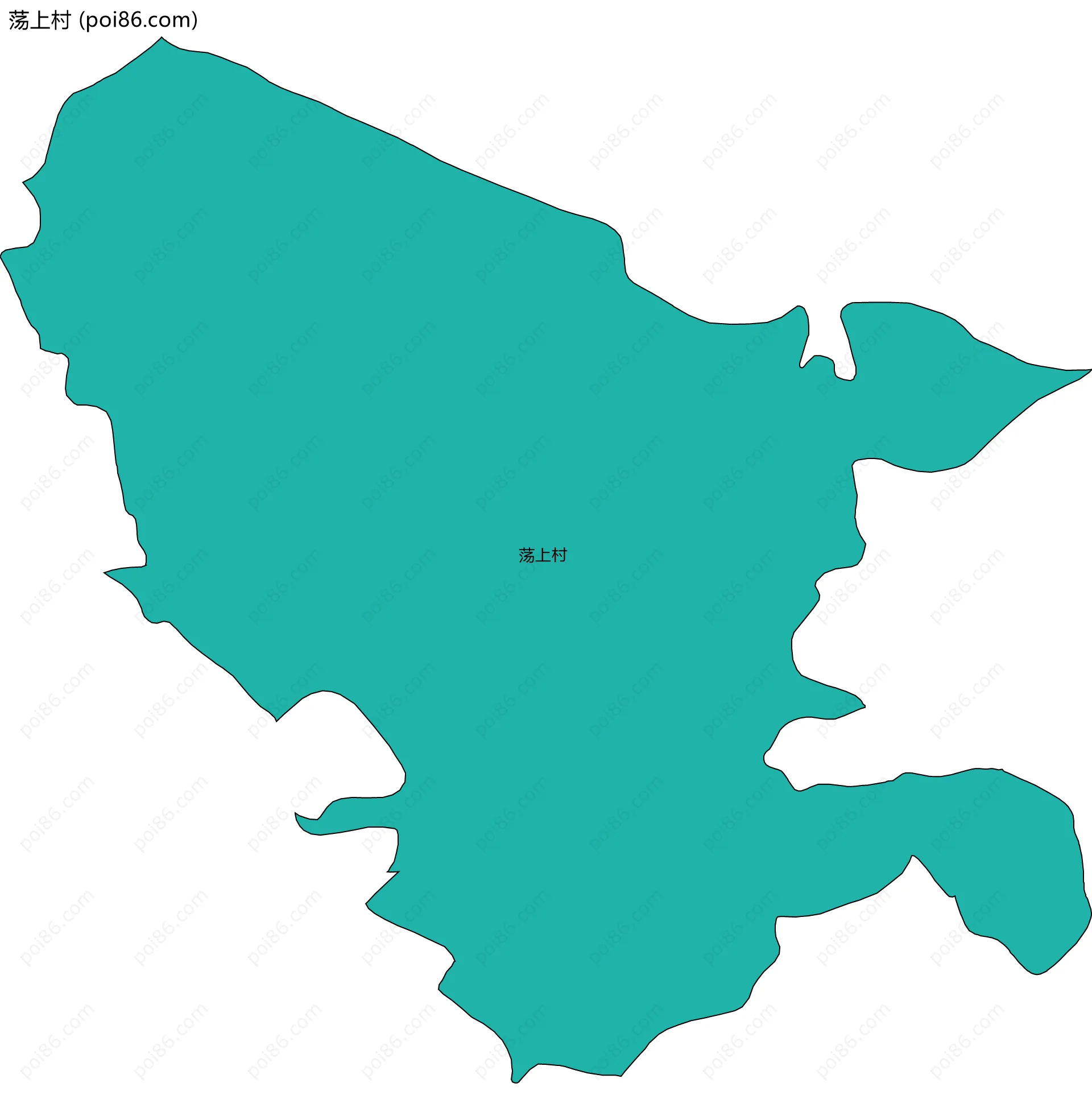 荡上村边界地图