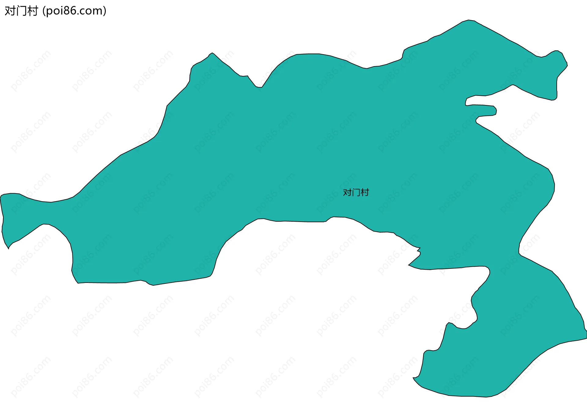 对门村边界地图