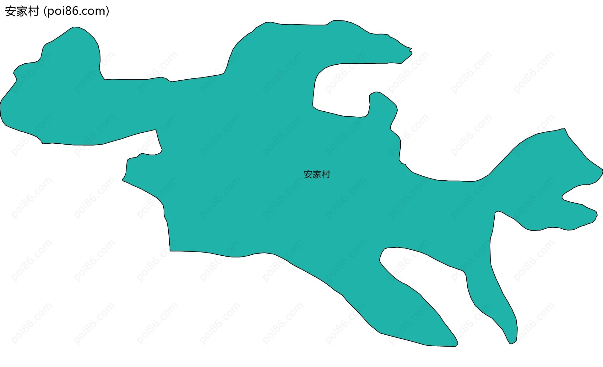 安家村边界地图