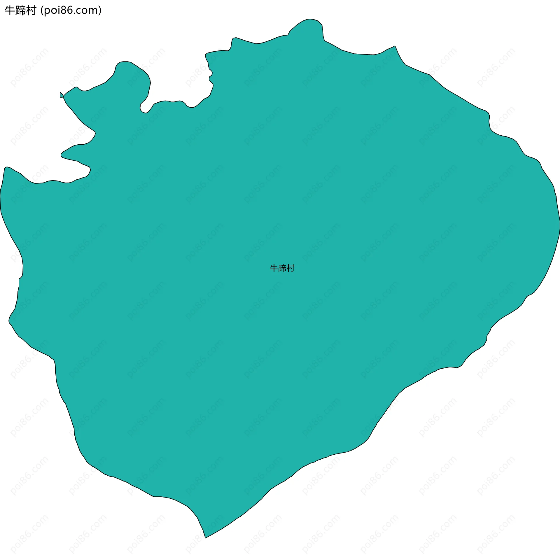牛蹄村边界地图
