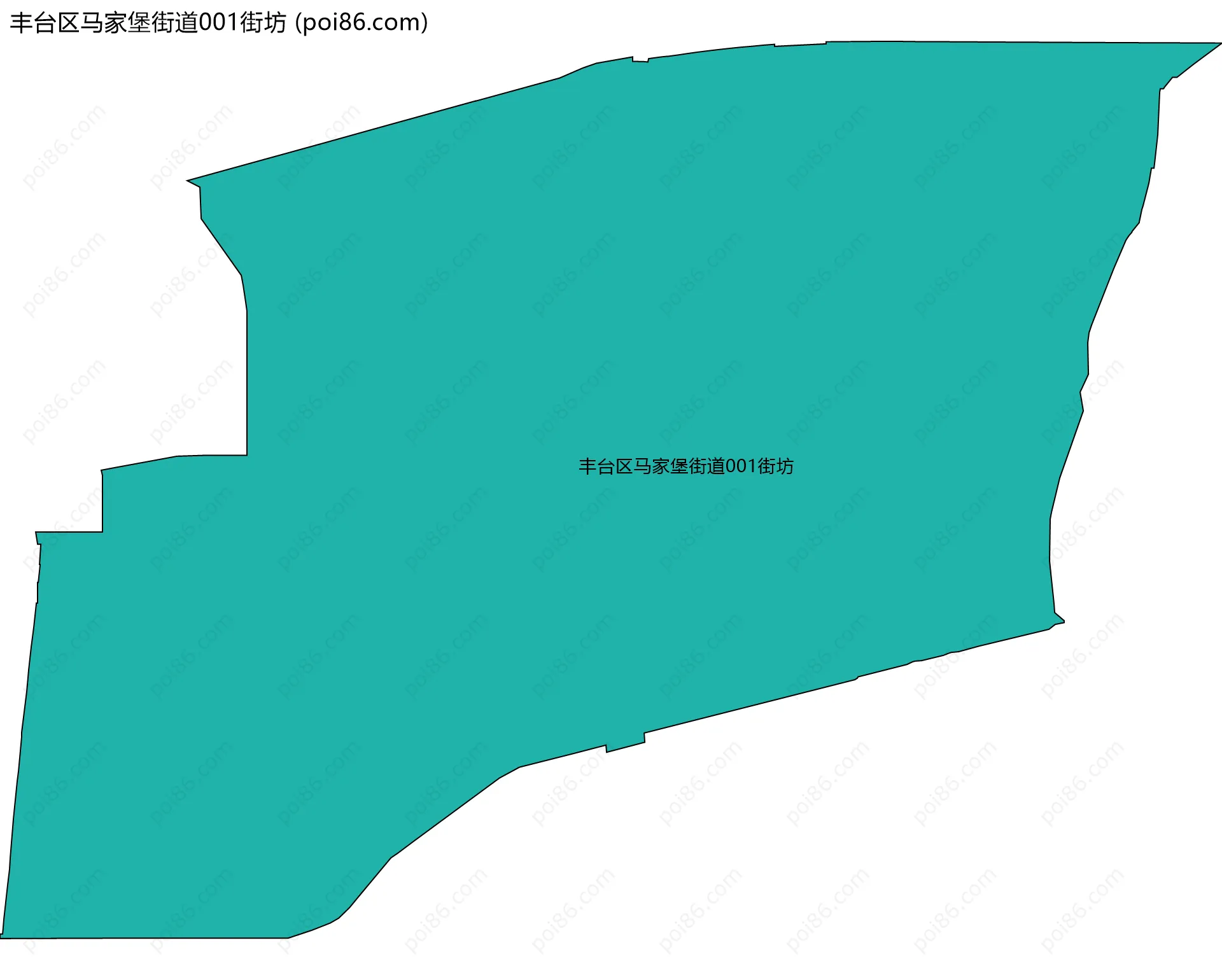 丰台区马家堡街道001街坊边界地图