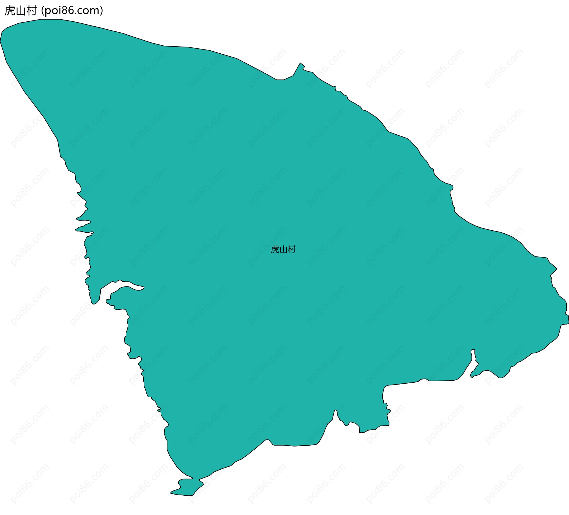 虎山村边界地图