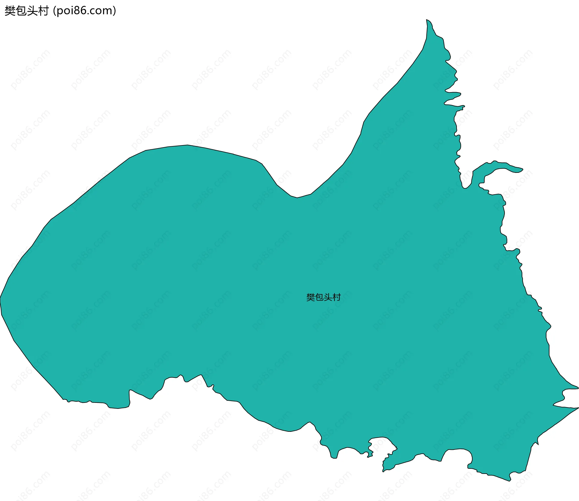 樊包头村边界地图