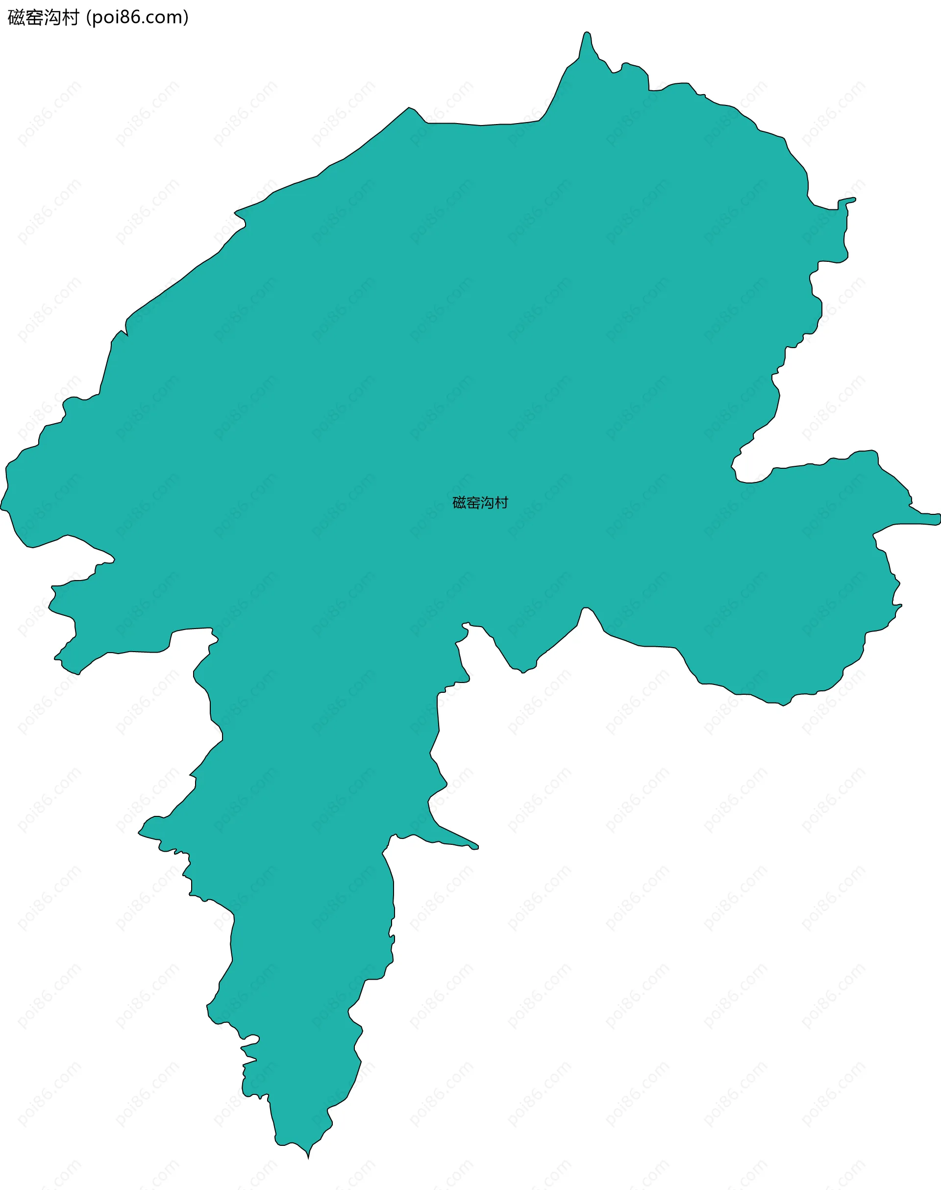 磁窑沟村边界地图