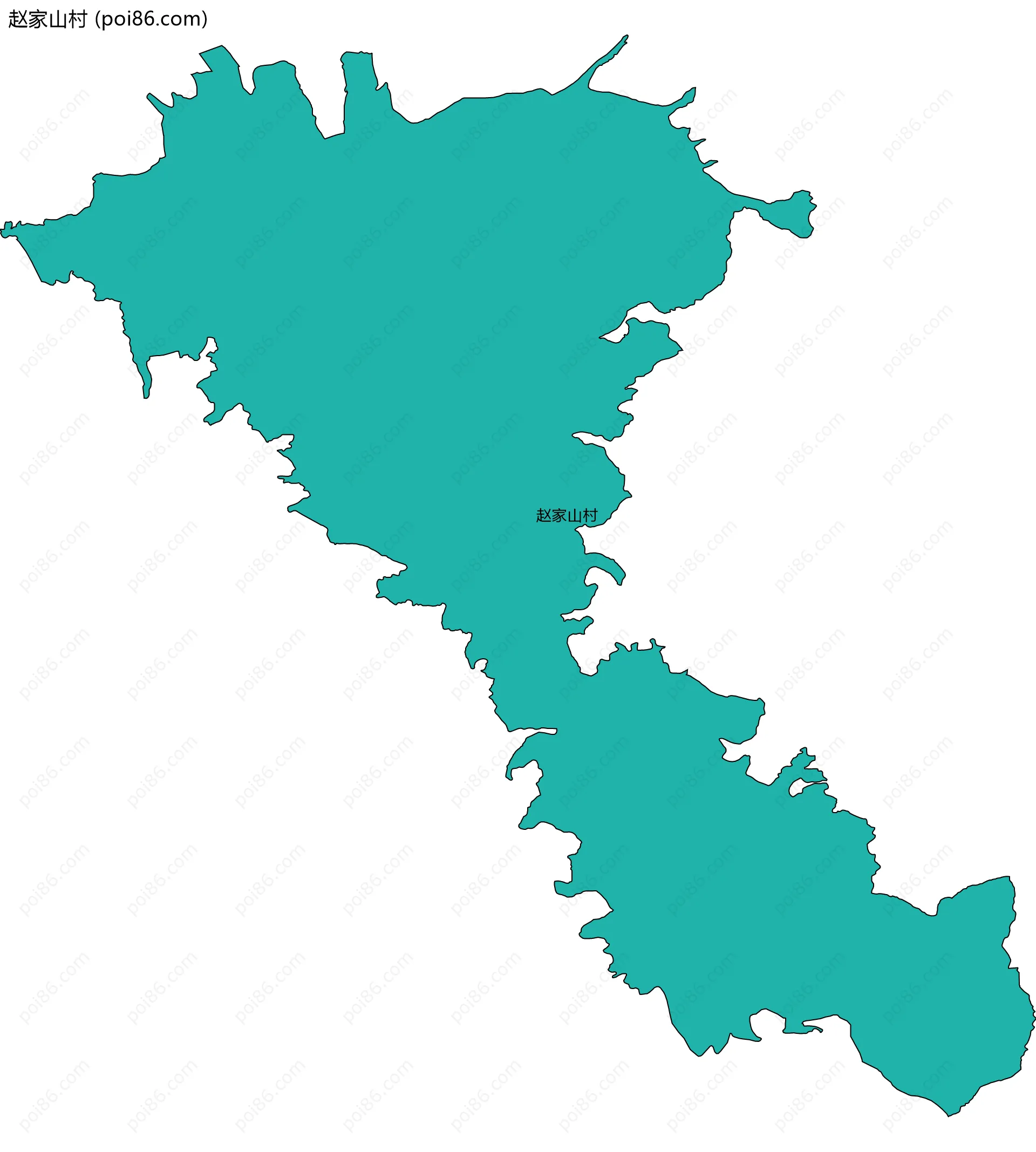 赵家山村边界地图